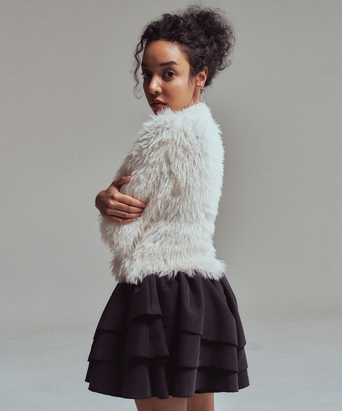 에르에르(ERER) Ruffle shorts Black