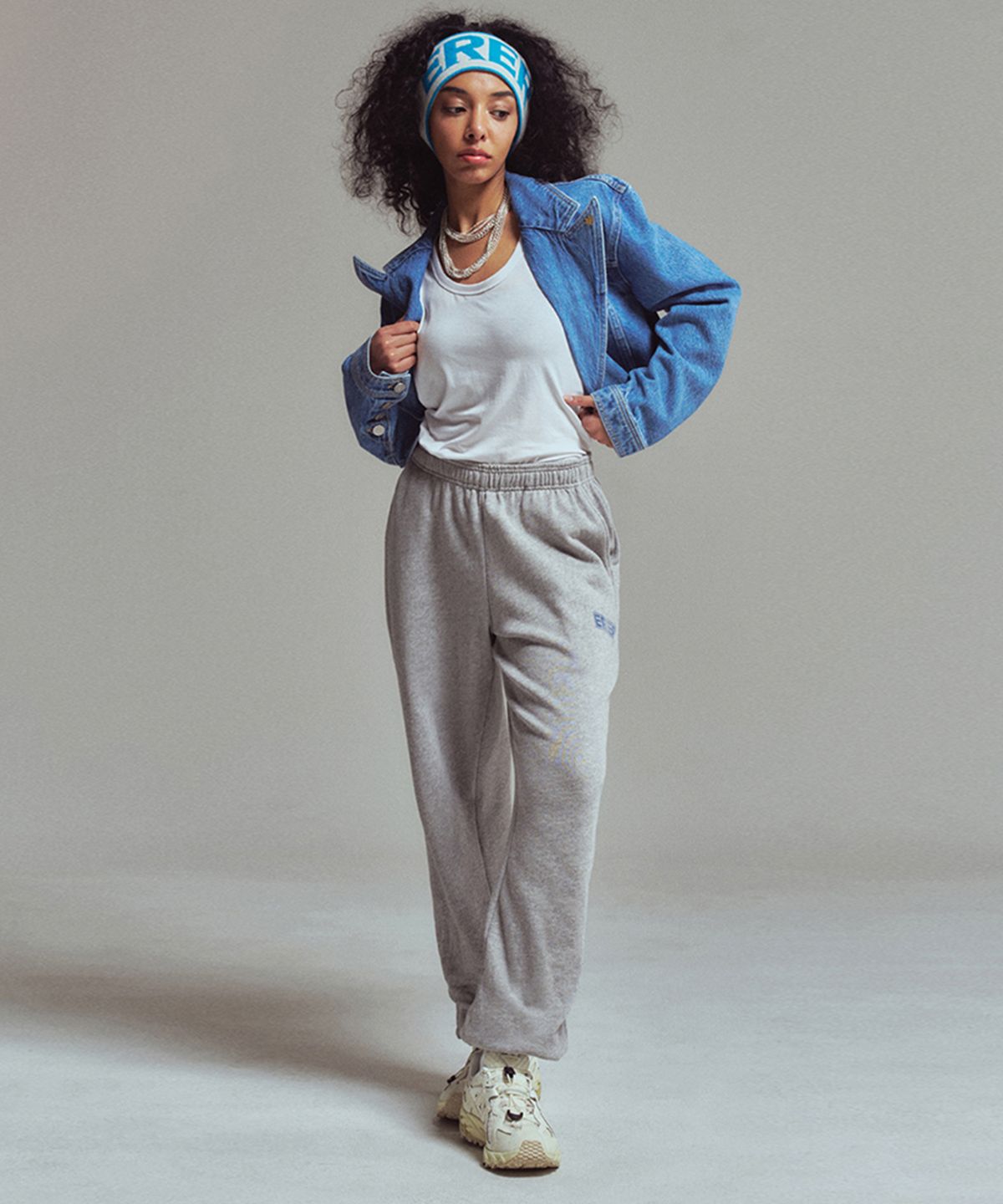 에르에르(ERER) One-button crop jacket Sky blue
