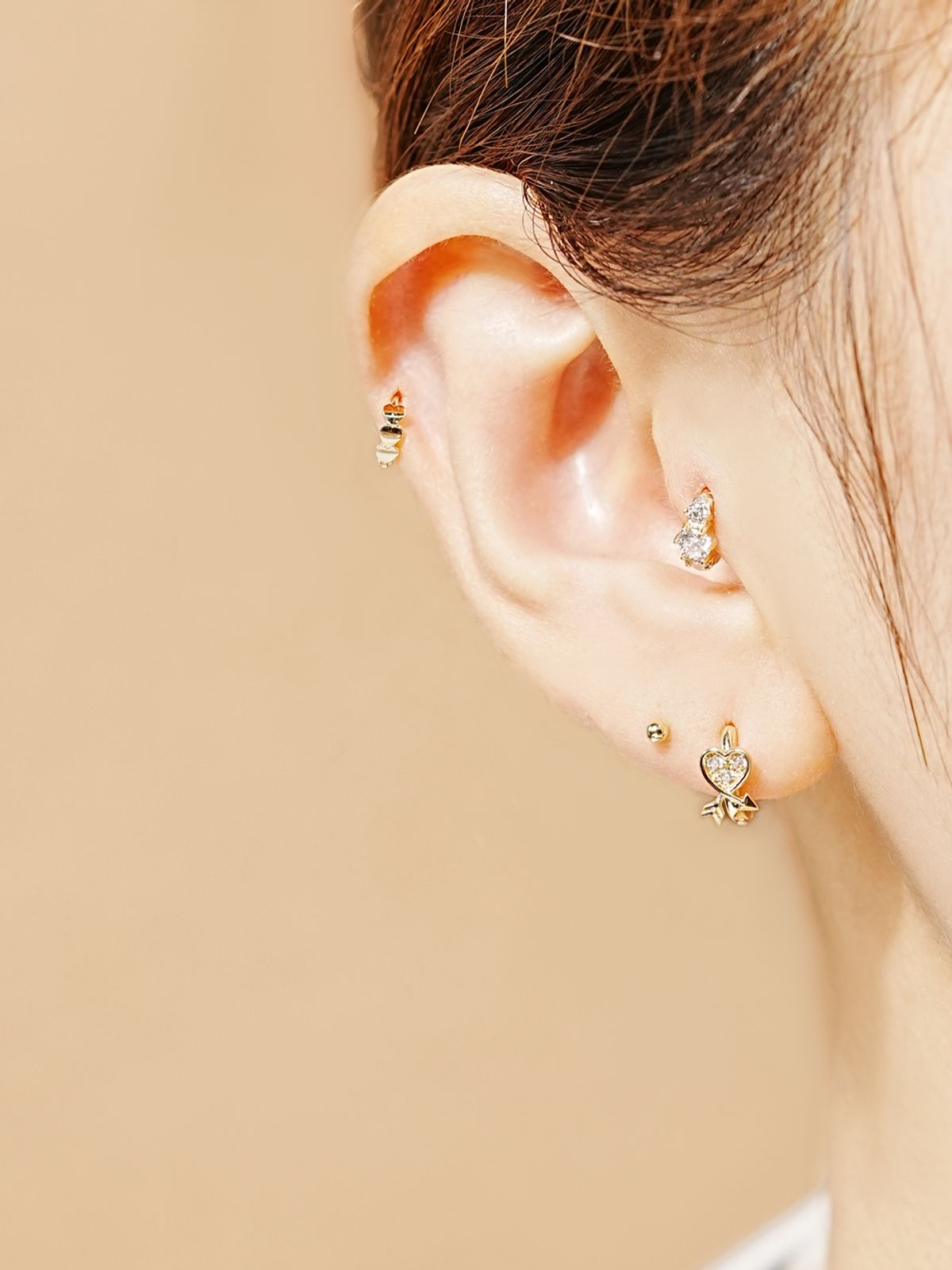 미니멀피어싱(MINIMALPIERCING) 14K 블링 원터치 링 귀걸이 모음전