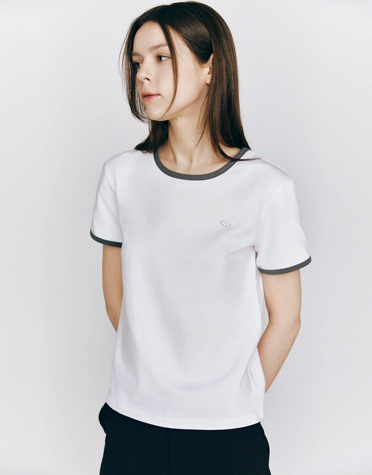 지오다노(GIORDANO) 링거 배색 반팔티 325545 [5color]