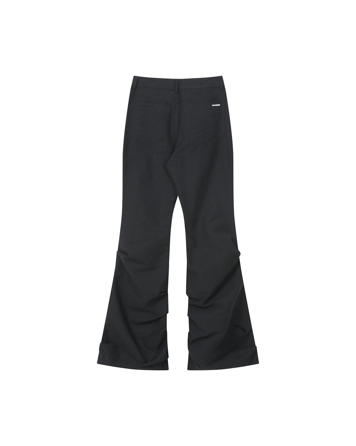 미세키서울(MISEKI SEOUL) Cotton shirring bootscut pants BLACK