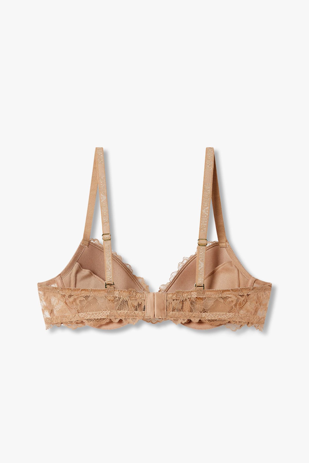 엠포리오 아르마니 언더웨어(EMPORIO ARMANI UNDERWEAR) 여성 플라워 레이스 리무브 푸쉬업 브라 _다크베이지 0825185512