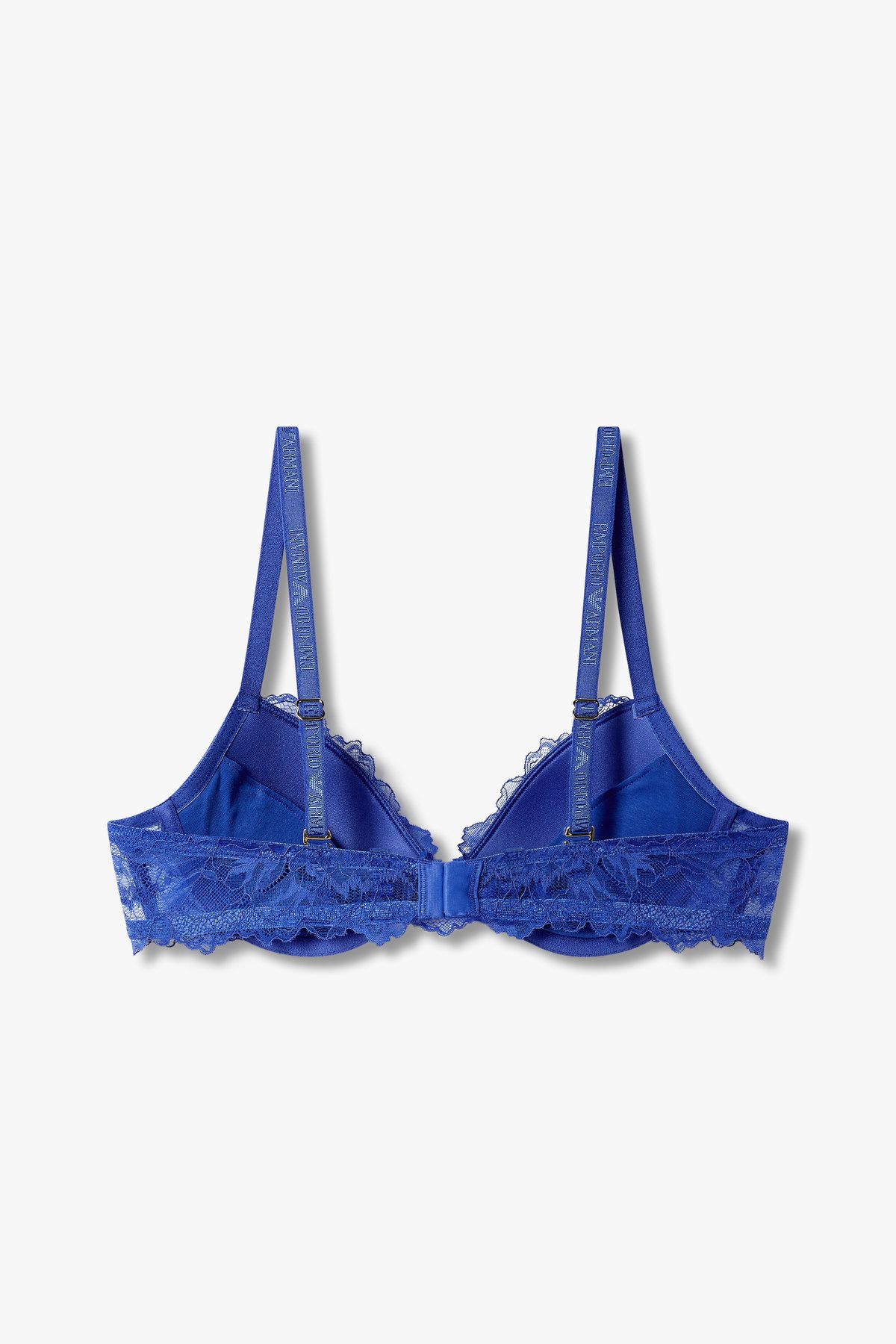 엠포리오 아르마니 언더웨어(EMPORIO ARMANI UNDERWEAR) 여성 플라워 레이스 리무브 푸쉬업 브라 _블루 0825185513