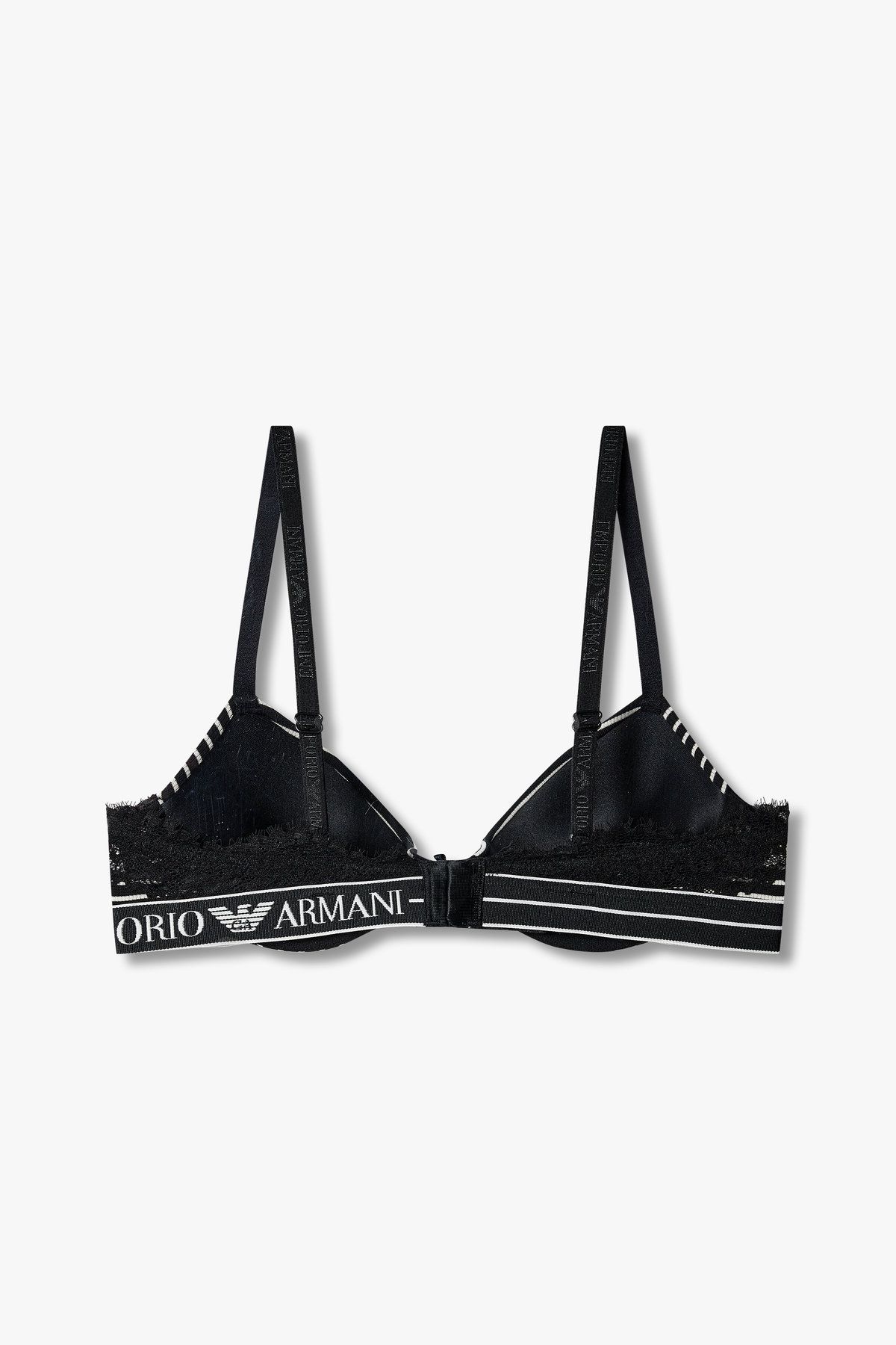 엠포리오 아르마니 언더웨어(EMPORIO ARMANI UNDERWEAR) 여성 스트라이프 볼륨 푸쉬업 브라 _블랙 0825185530