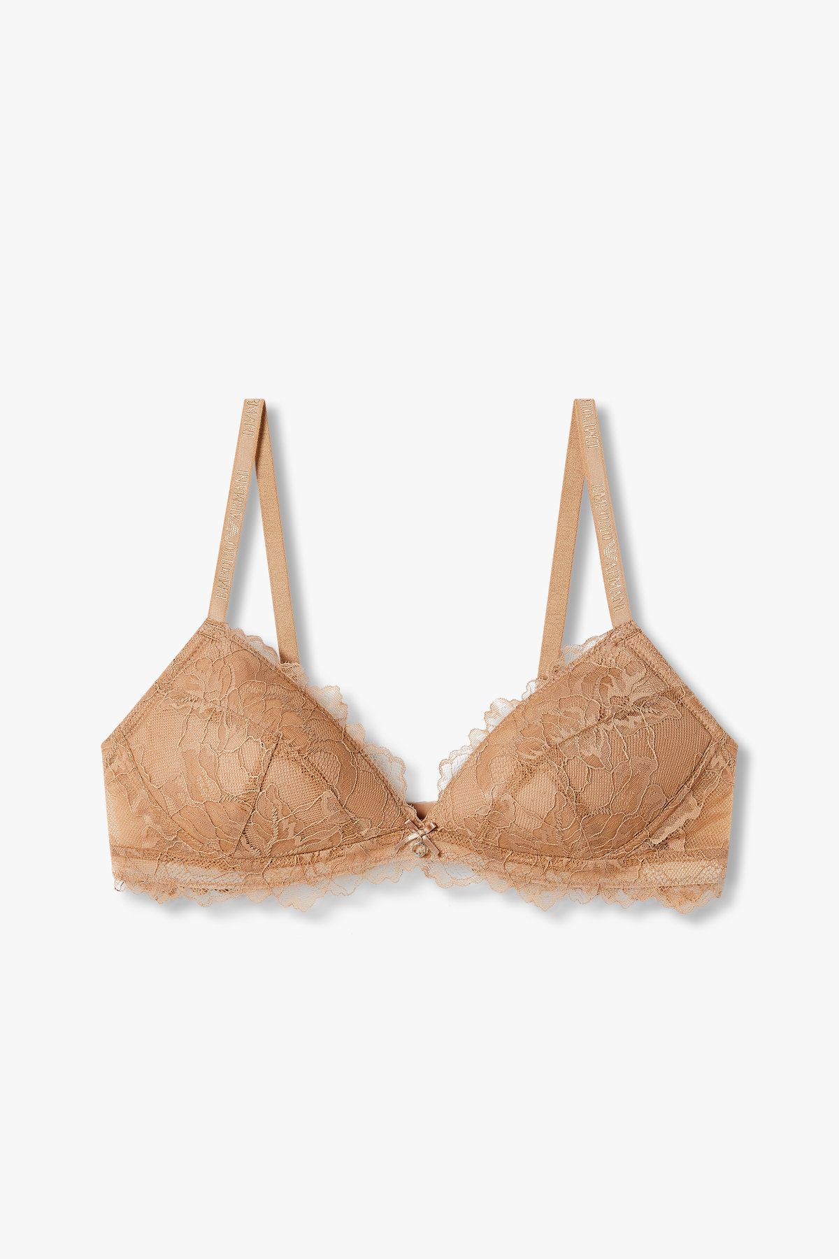 엠포리오 아르마니 언더웨어(EMPORIO ARMANI UNDERWEAR) 여성 플라워 레이스 트라이앵글 브라 _다크베이지 0825181512