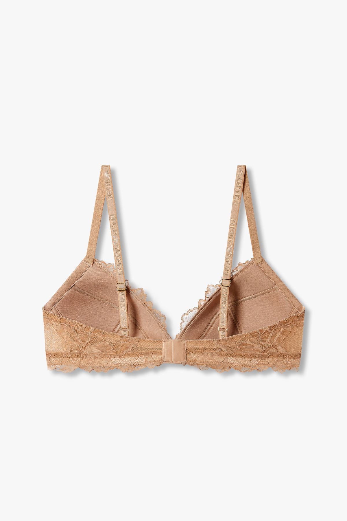엠포리오 아르마니 언더웨어(EMPORIO ARMANI UNDERWEAR) 여성 플라워 레이스 트라이앵글 브라 _다크베이지 0825181512