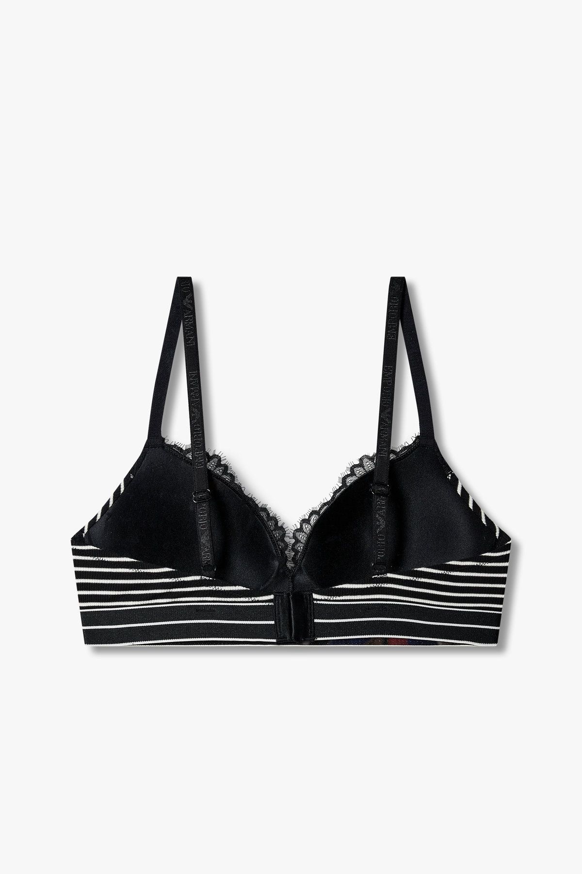 엠포리오 아르마니 언더웨어(EMPORIO ARMANI UNDERWEAR) 여성 스트라이프 트라이앵글 브라 _블랙 0825181530