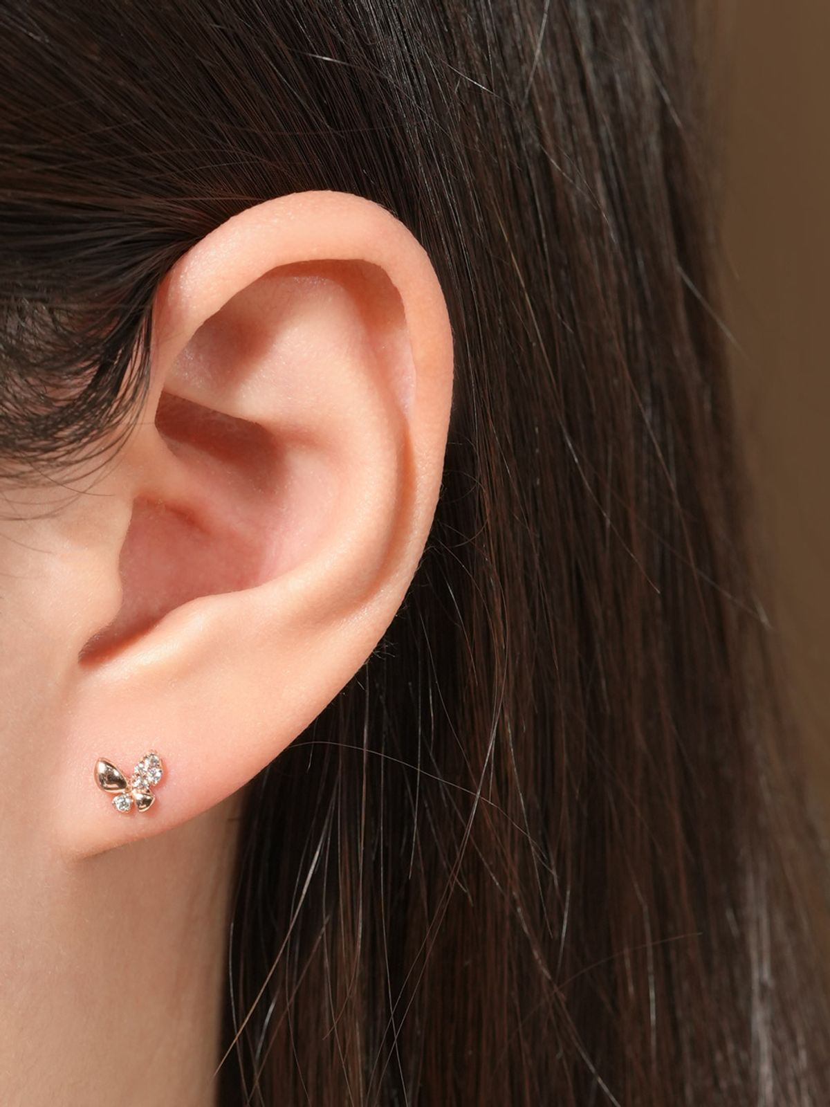 미니멀피어싱(MINIMALPIERCING) 14K 라이프 버터플라이 피어싱 귀걸이