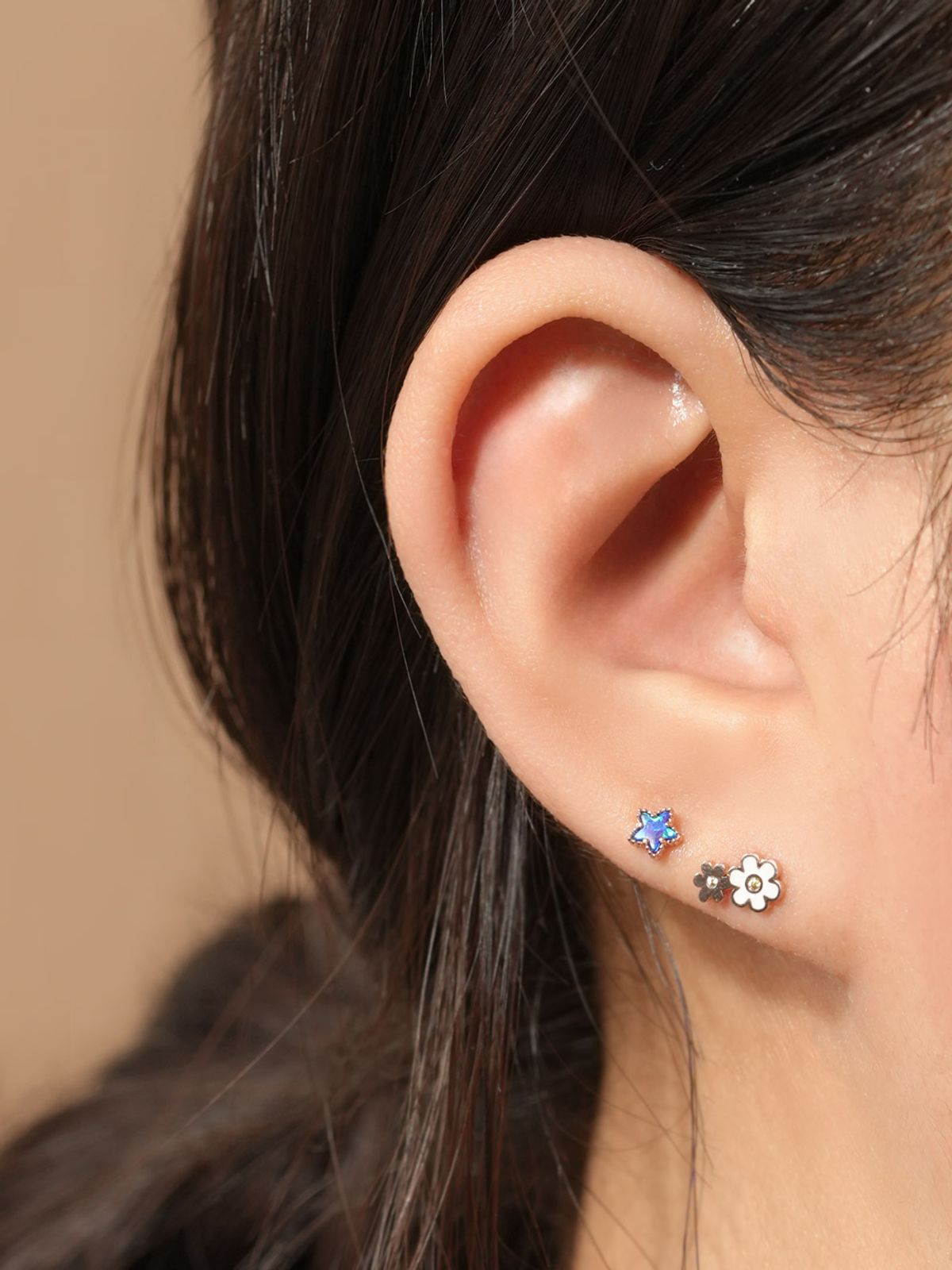 미니멀피어싱(MINIMALPIERCING) 14K 버블 플라워 피어싱 귀걸이