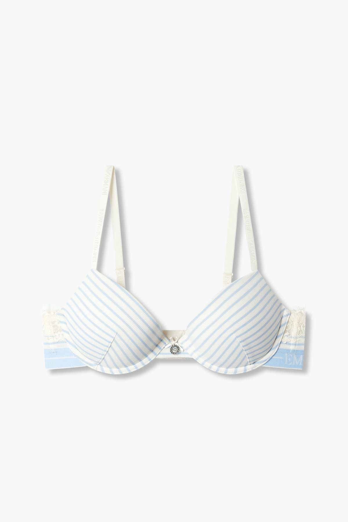 엠포리오 아르마니 언더웨어(EMPORIO ARMANI UNDERWEAR) 여성 스트라이프 볼륨 푸쉬업 브라 _아이보리 0825185529