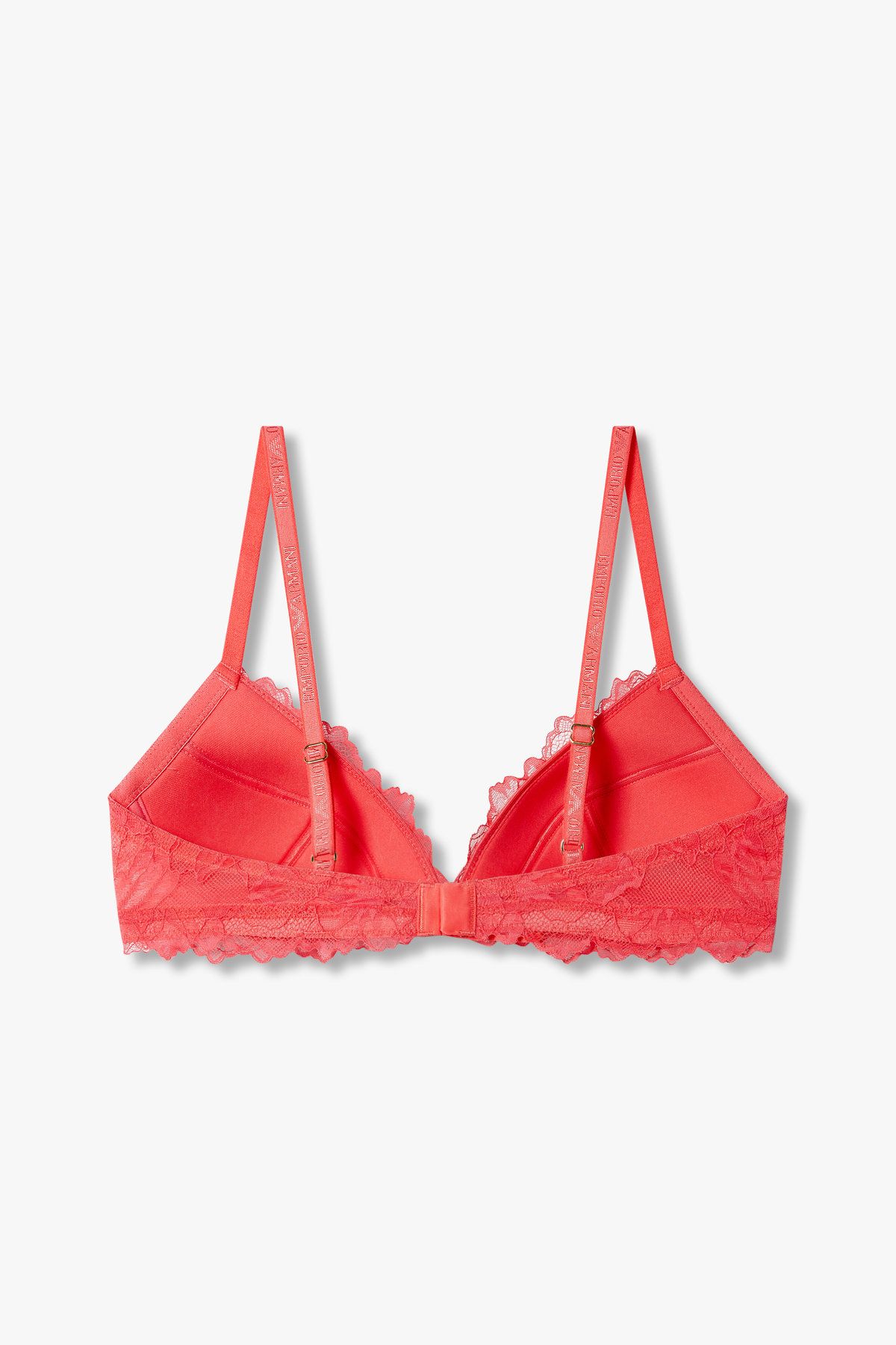 엠포리오 아르마니 언더웨어(EMPORIO ARMANI UNDERWEAR) 여성 플라워 레이스 트라이앵글 브라 _라이트 코랄 0825181511