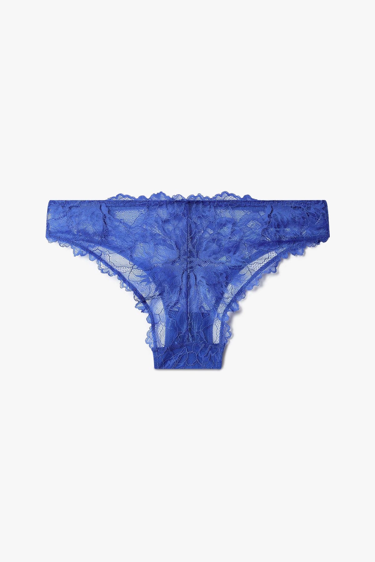 엠포리오 아르마니 언더웨어(EMPORIO ARMANI UNDERWEAR) 여성 플라워 레이스 메쉬 브리프 _블루 0825111513