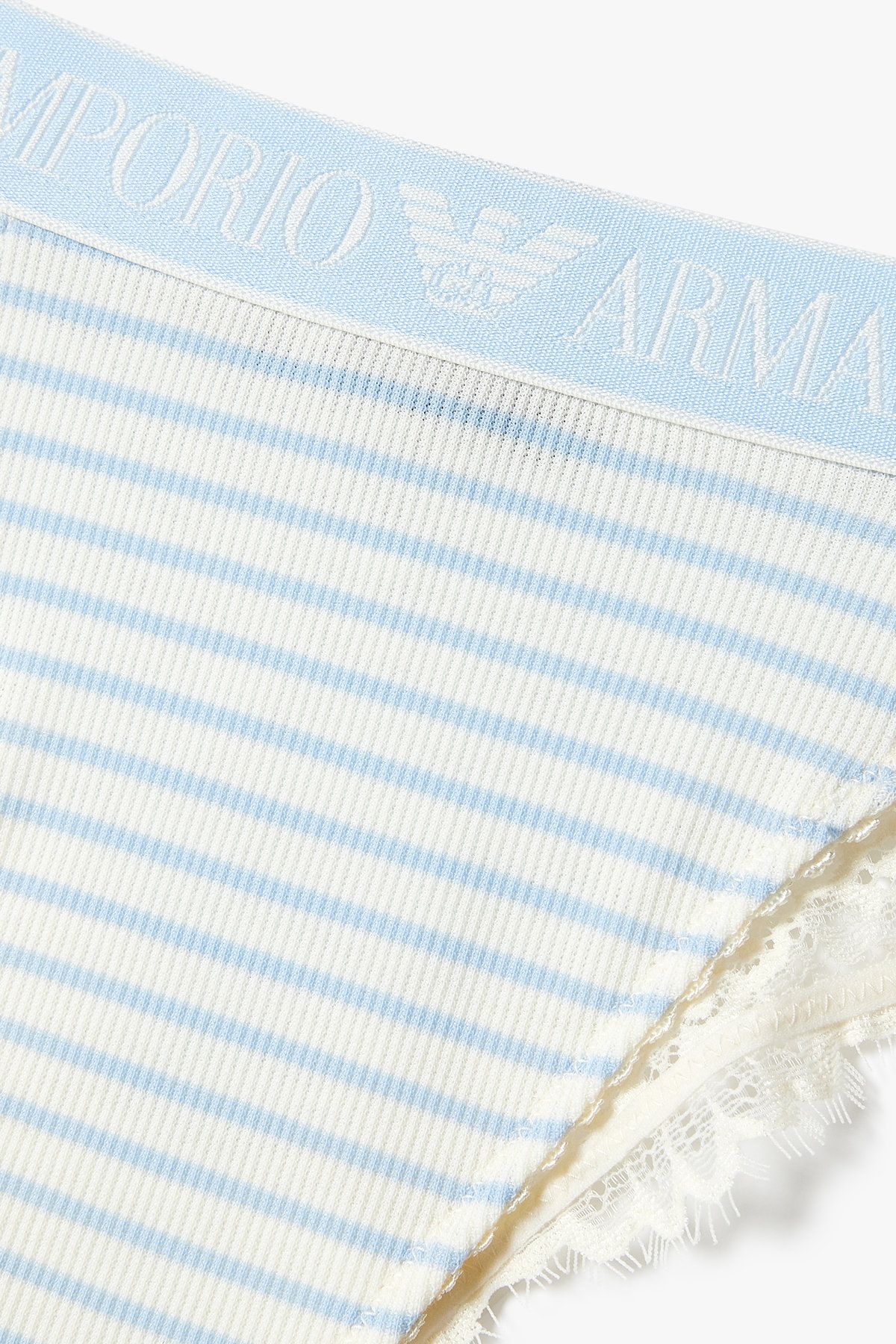 엠포리오 아르마니 언더웨어(EMPORIO ARMANI UNDERWEAR) 여성 스트라이프 브라질리언 브리프 _아이보리 0825111529