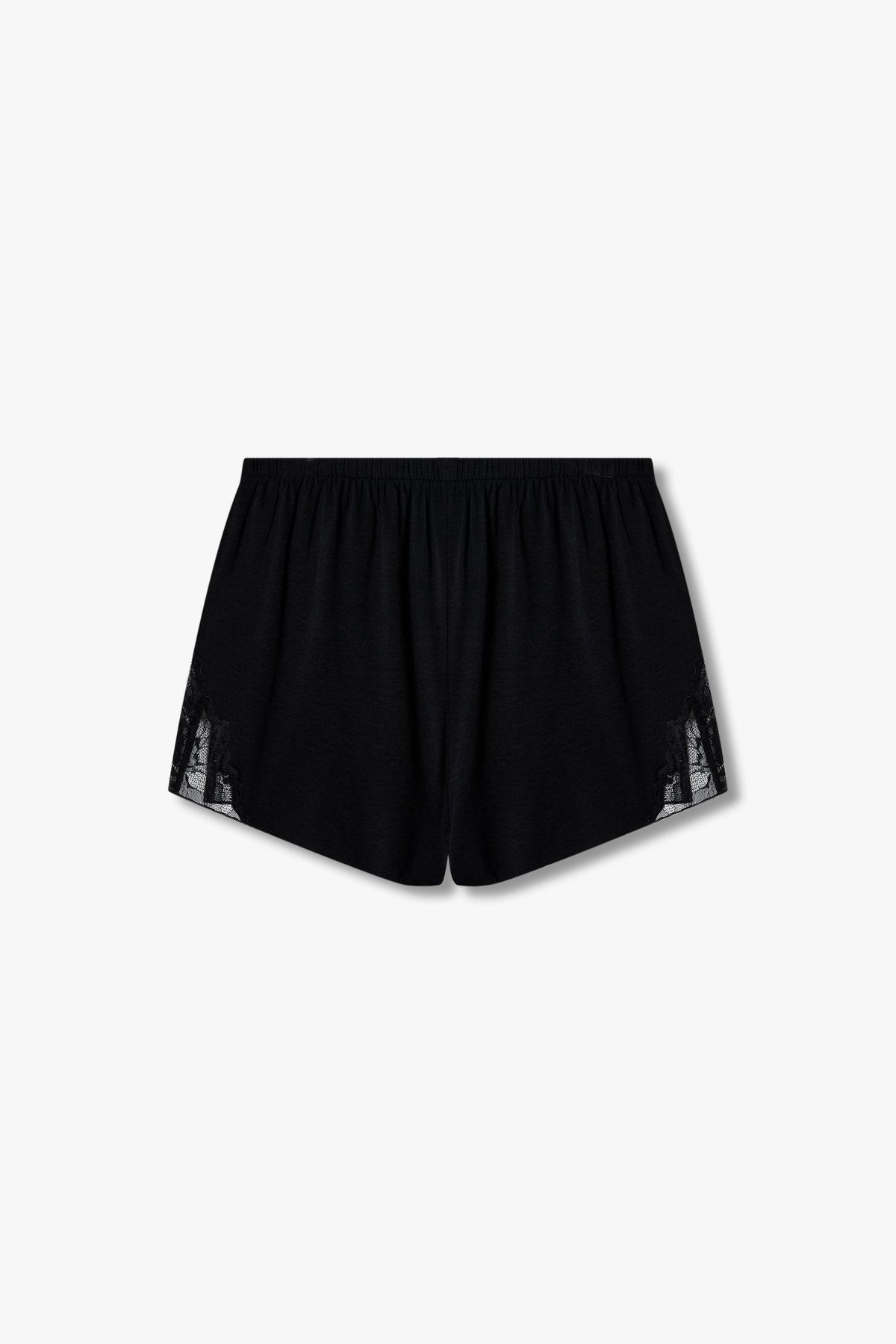 엠포리오 아르마니 언더웨어(EMPORIO ARMANI UNDERWEAR) 여성 레이스 슬릿 레이온 파자마 쇼츠 _블랙 0825131504