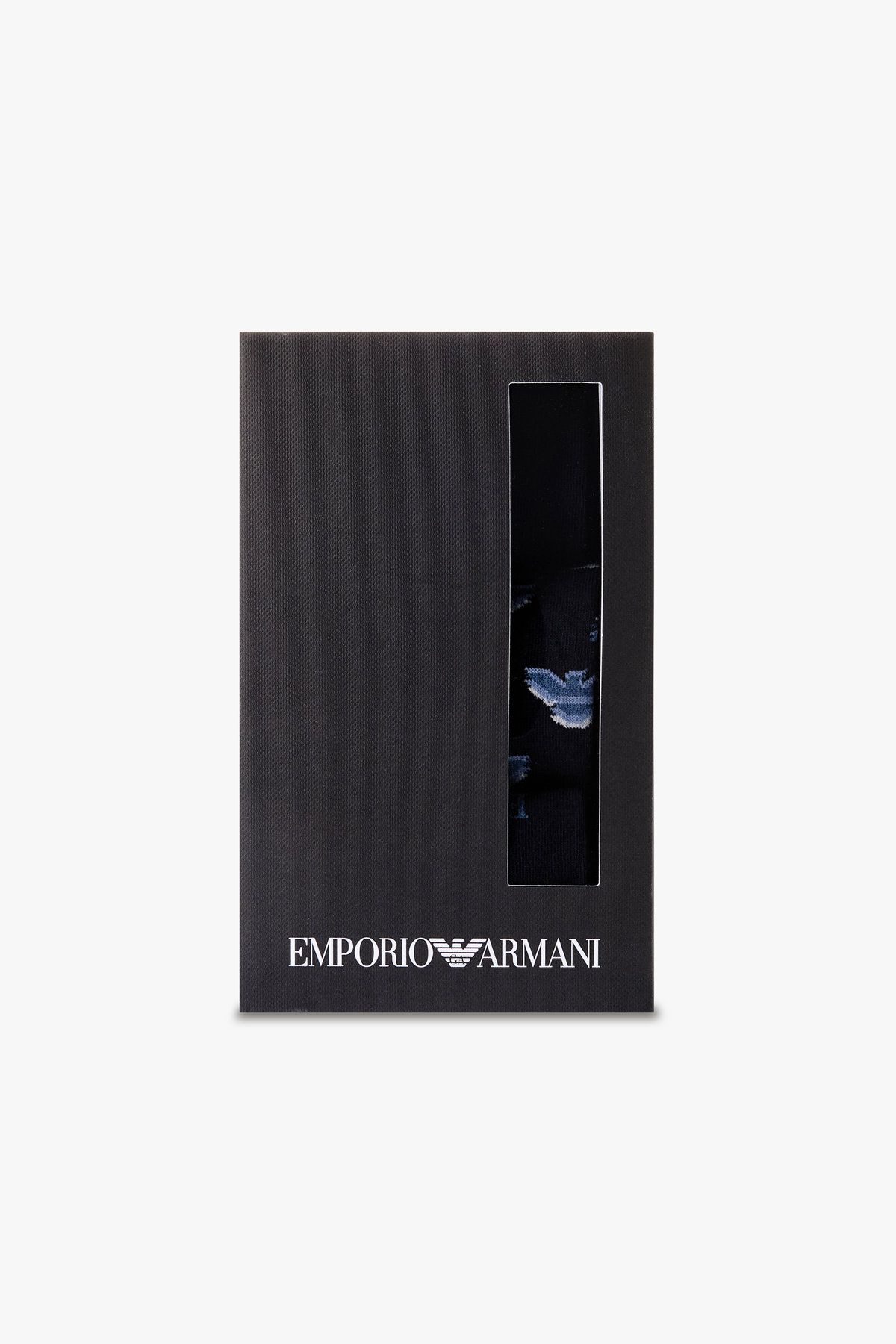 엠포리오 아르마니 언더웨어(EMPORIO ARMANI UNDERWEAR) 남성 이글 로고 코튼 삭스 3PACK _블루 0815145003