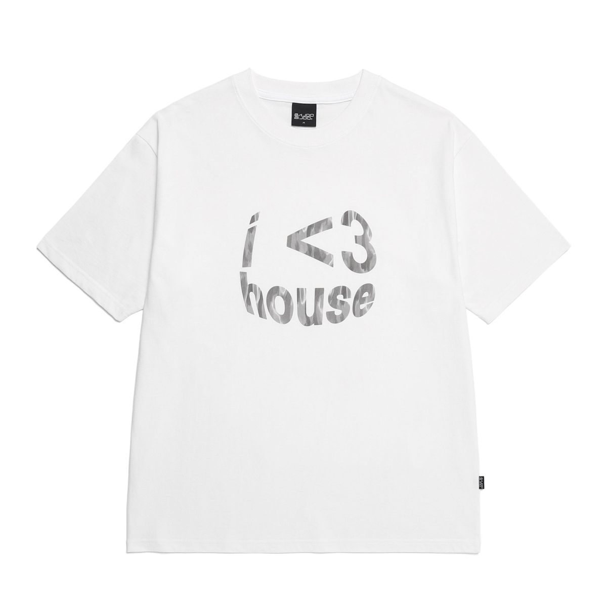 바쥬비쥬(BAJOO BIJOO) I LOVE HOUSE T-SHIRT [WHITE-GREY CAMO]
