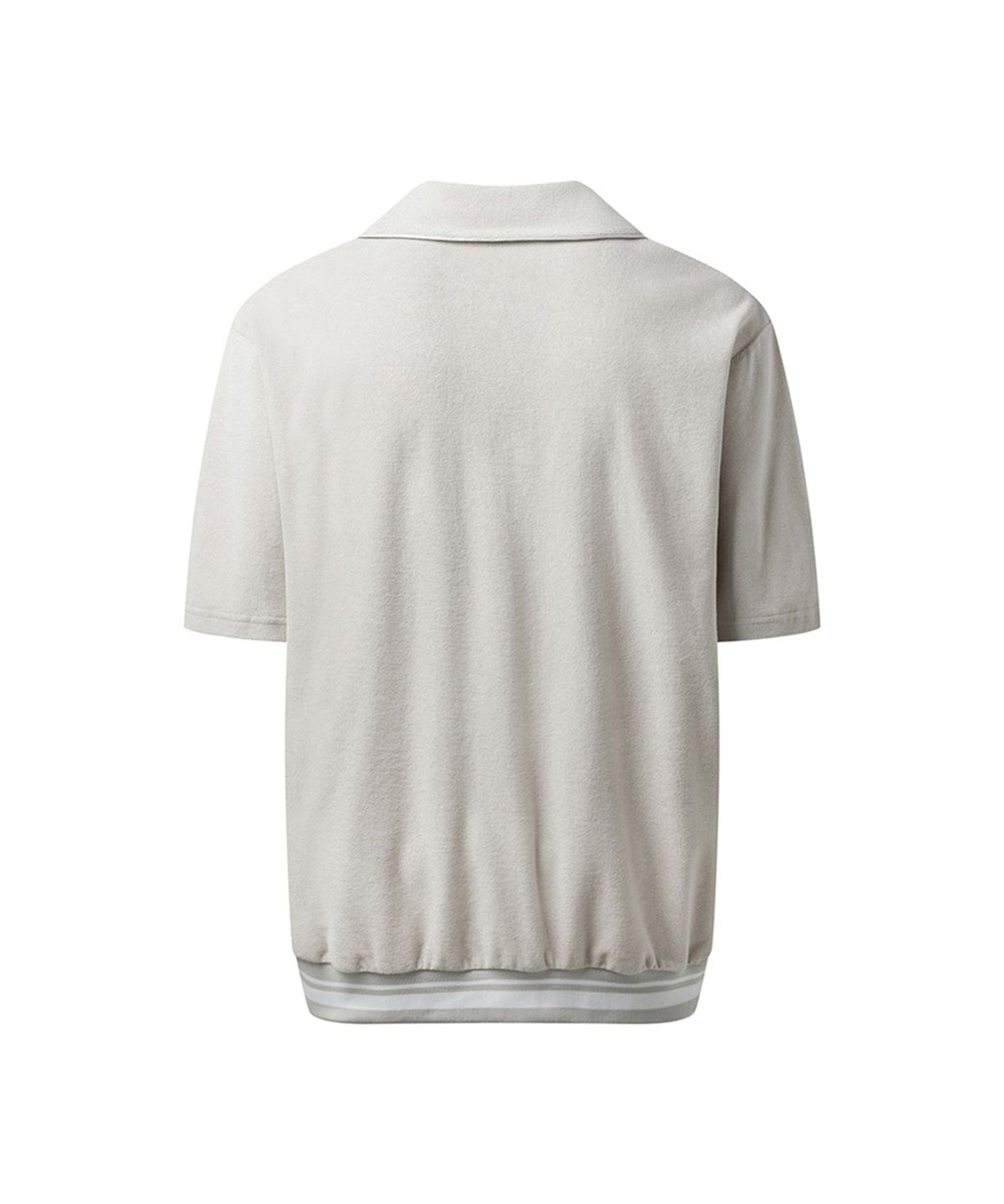 에르에르(ERER) Men Towel collar t-shirt Gray