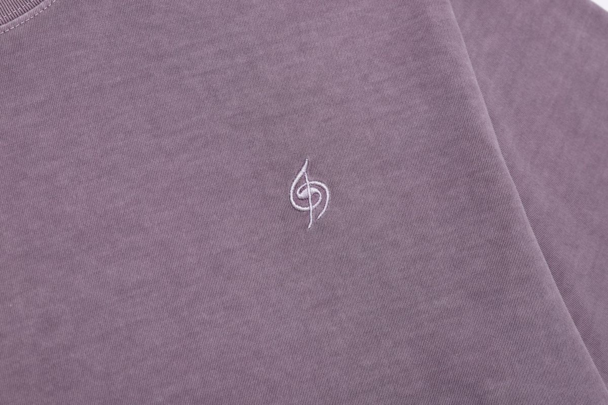 바쥬비쥬(BAJOO BIJOO) LOGO PIGMENT T-SHIRT [PURPLE]