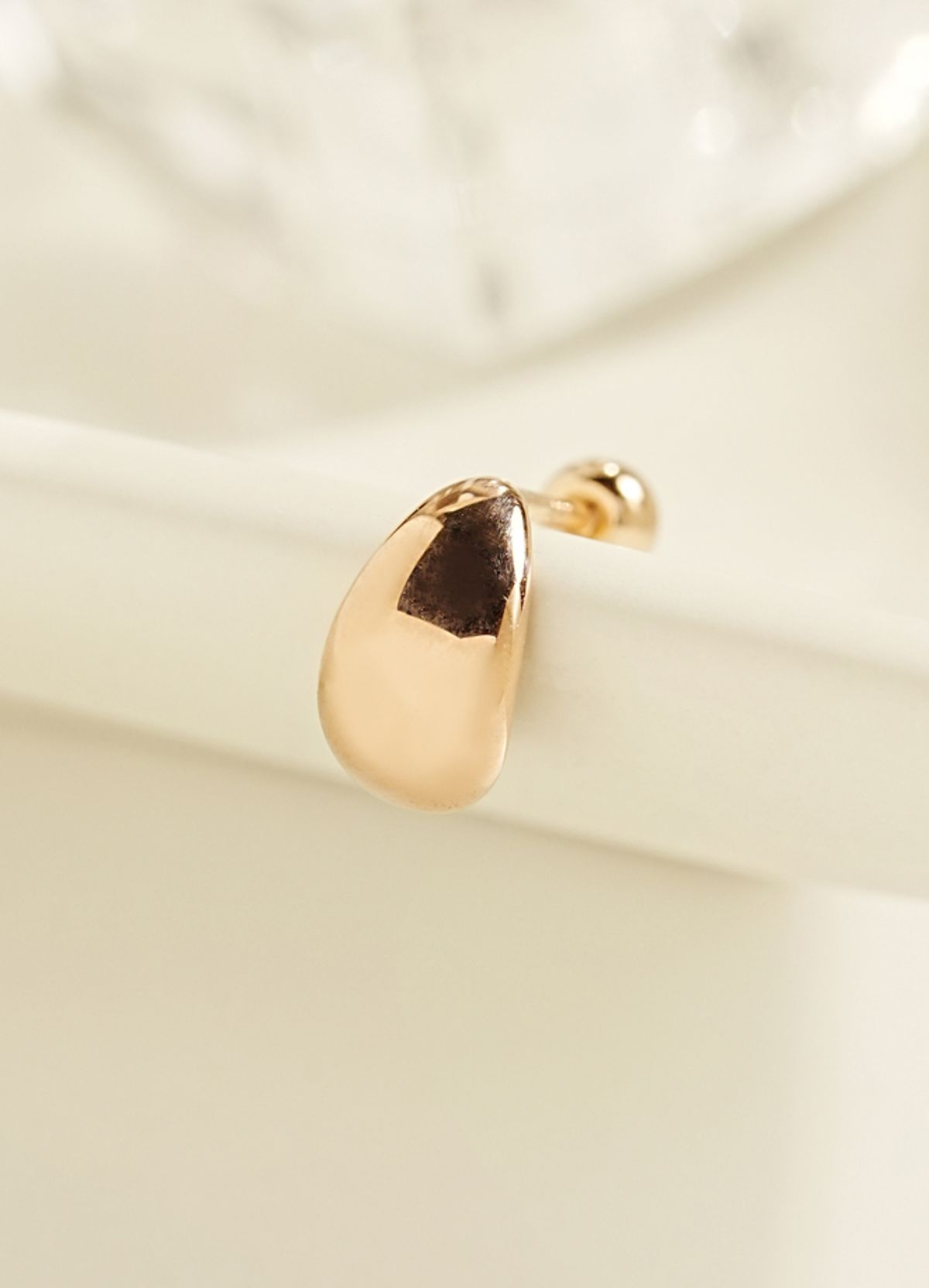 미니멀피어싱(MINIMALPIERCING) 14K 볼드 강낭콩 피어싱 귀걸이