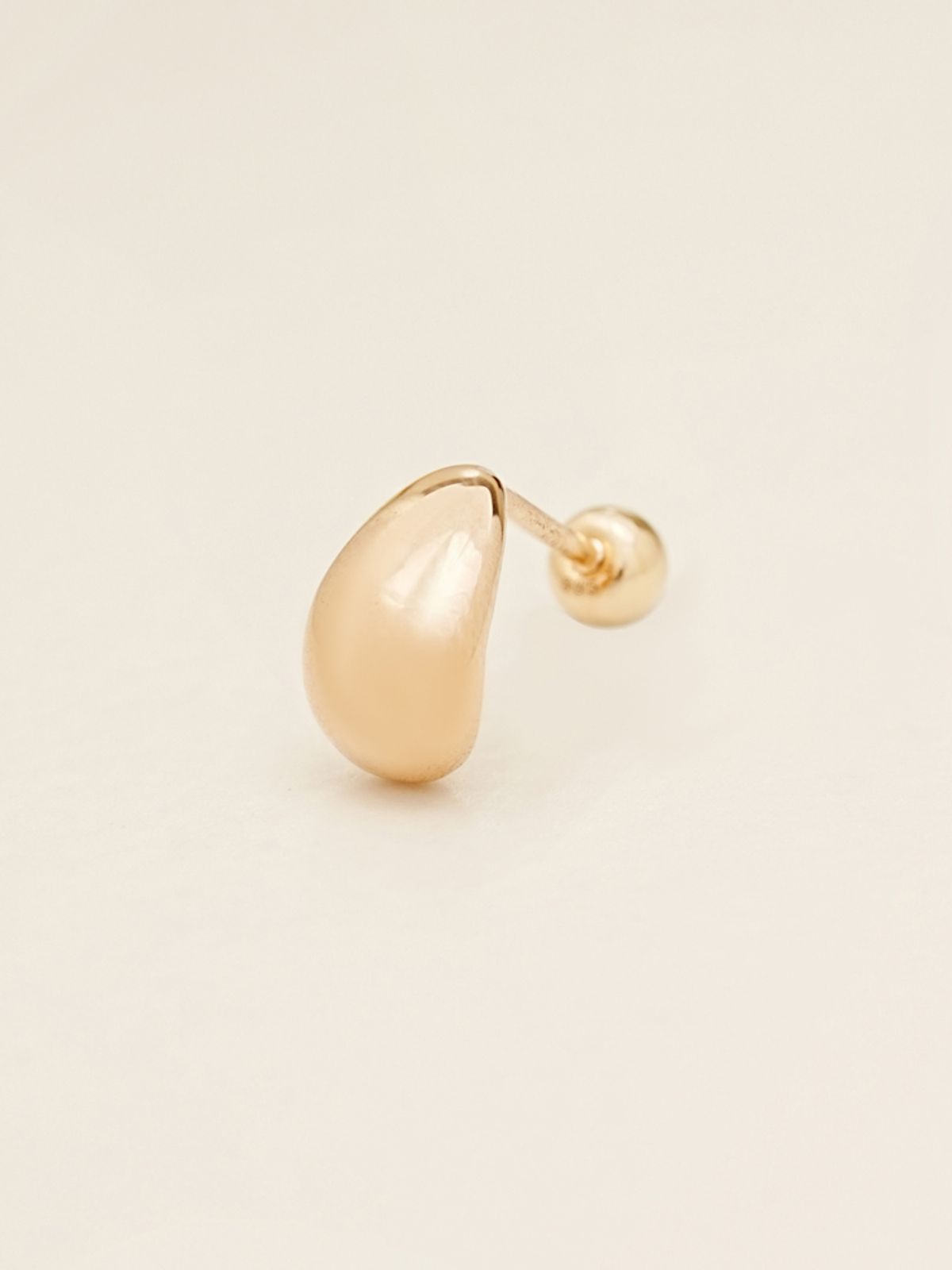 미니멀피어싱(MINIMALPIERCING) 14K 볼드 강낭콩 피어싱 귀걸이