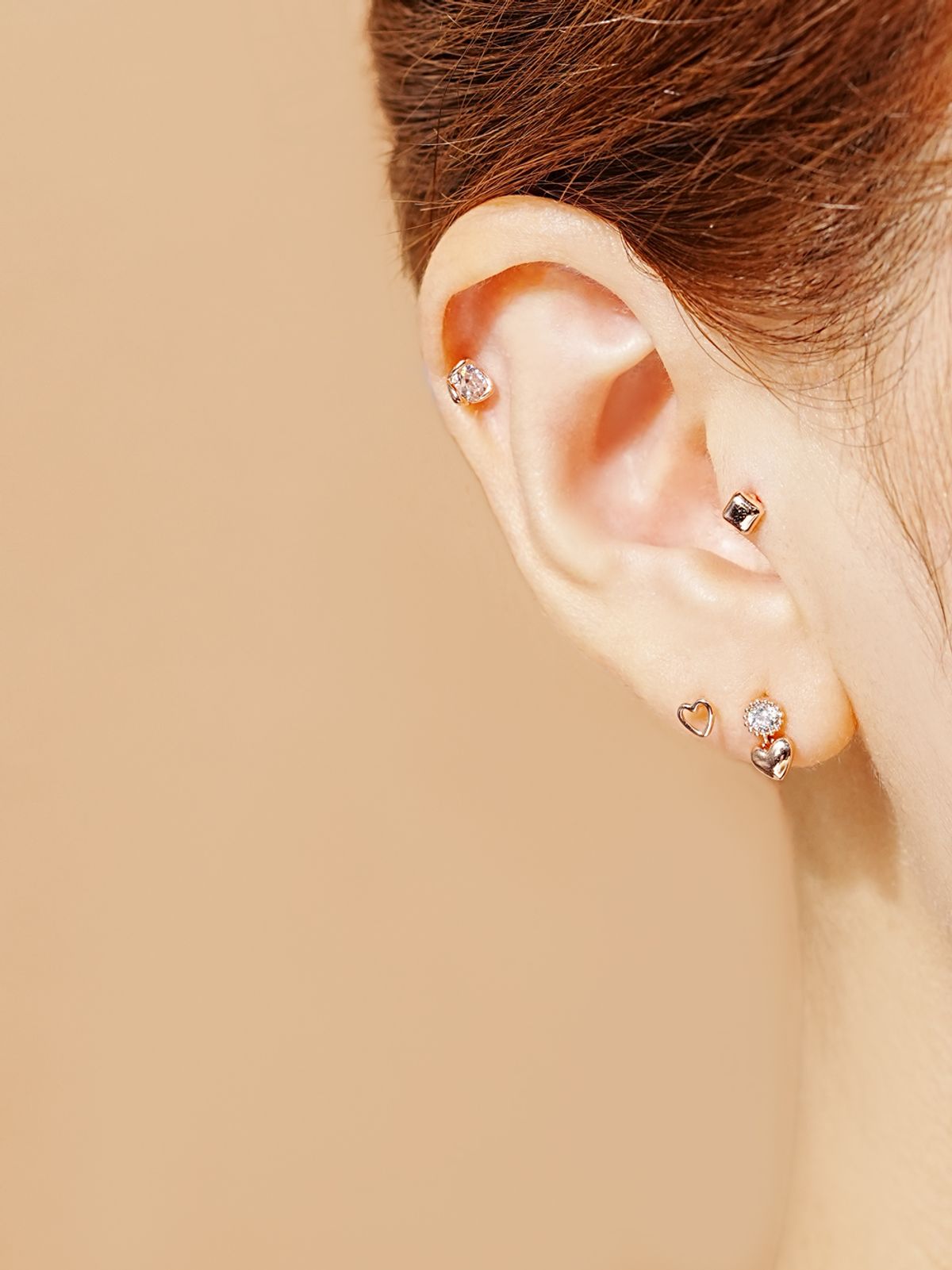 미니멀피어싱(MINIMALPIERCING) 14K 미스티 하트 드롭 피어싱 귀걸이