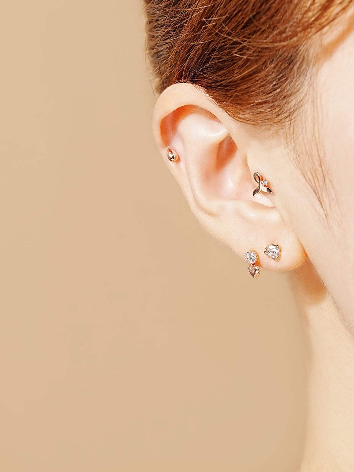 미니멀피어싱(MINIMALPIERCING) 14K 미스티 하트 드롭 피어싱 귀걸이