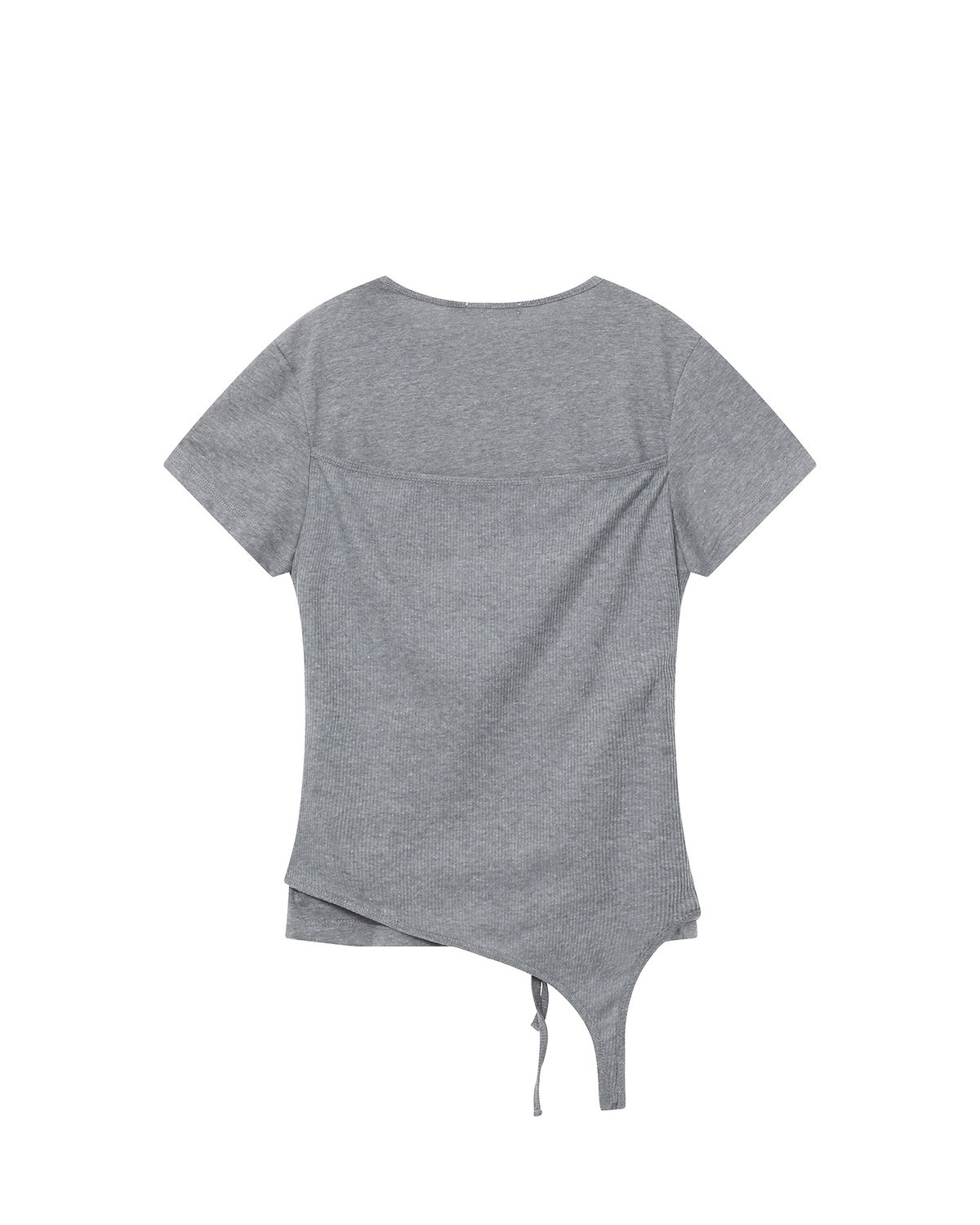 미세키서울(MISEKI SEOUL) String layered knit top GREY