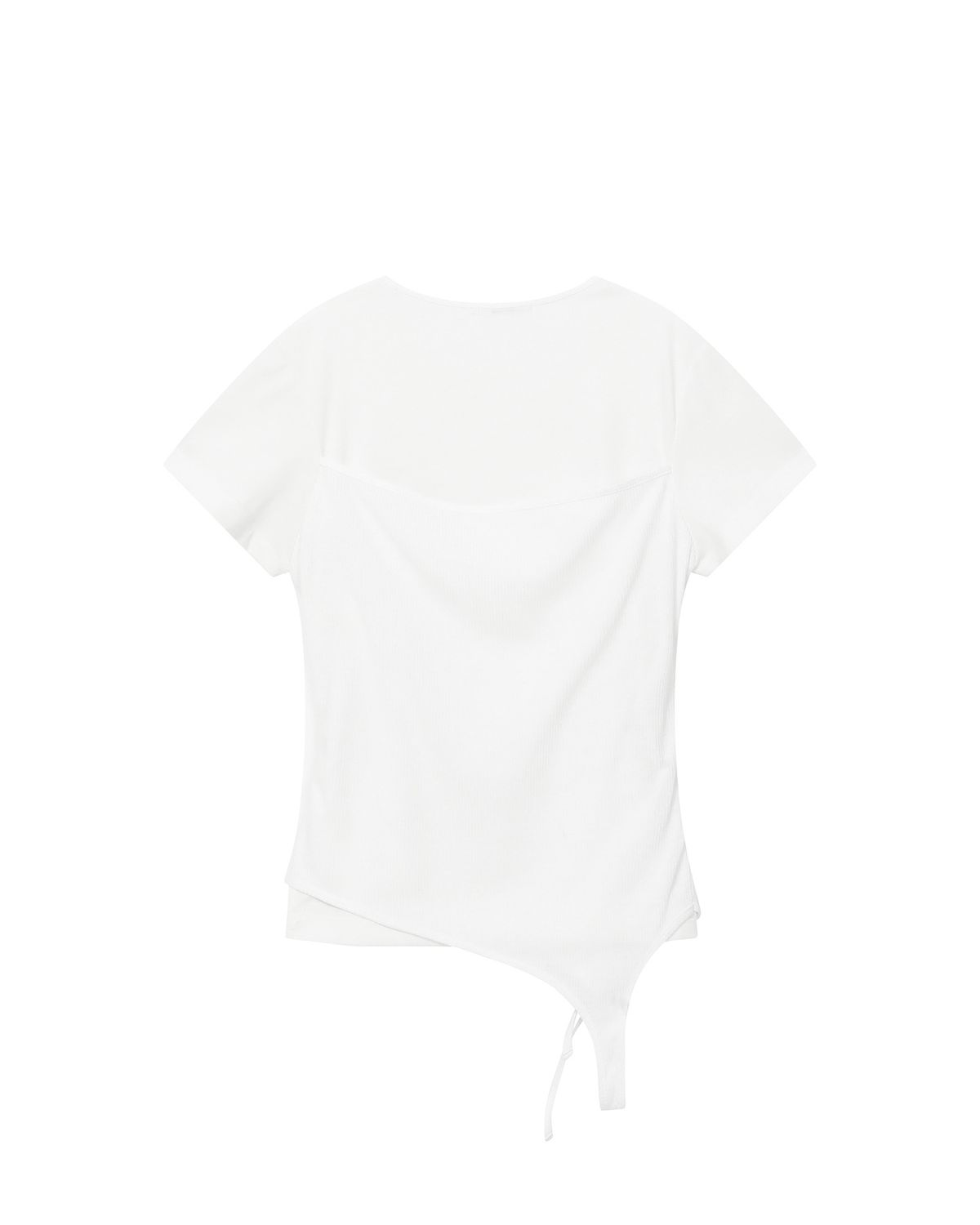 미세키서울(MISEKI SEOUL) String layered knit top WHITE
