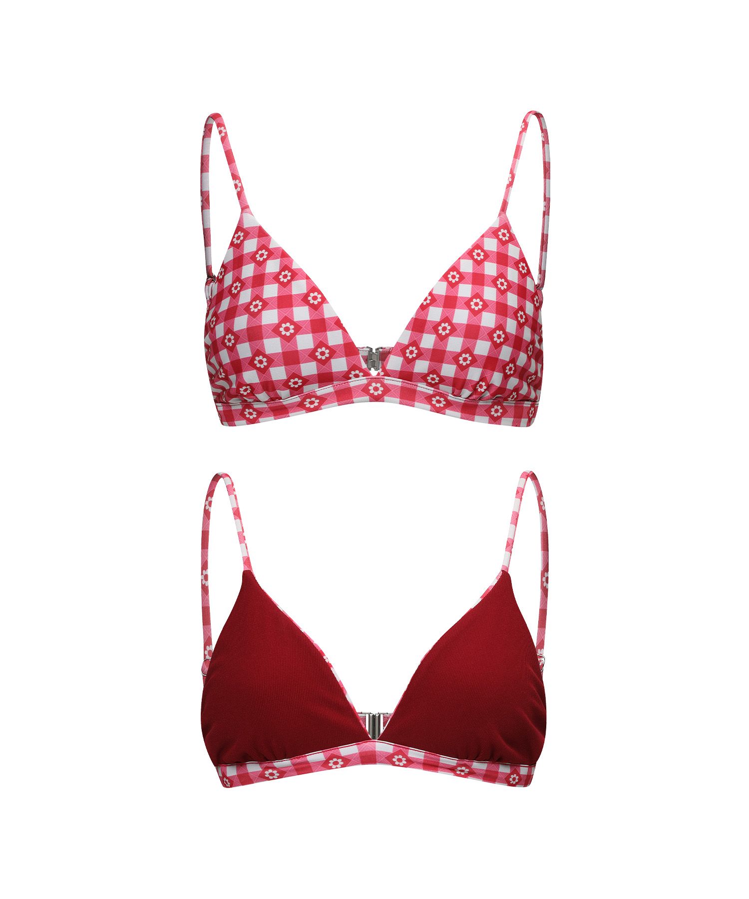 ★LOOPLOOP★ Triangle Reversible Bikini Top Gingham Cottage MUSINSA | LOOPLOOP Triangle Reversible Bikini Top [Gingham