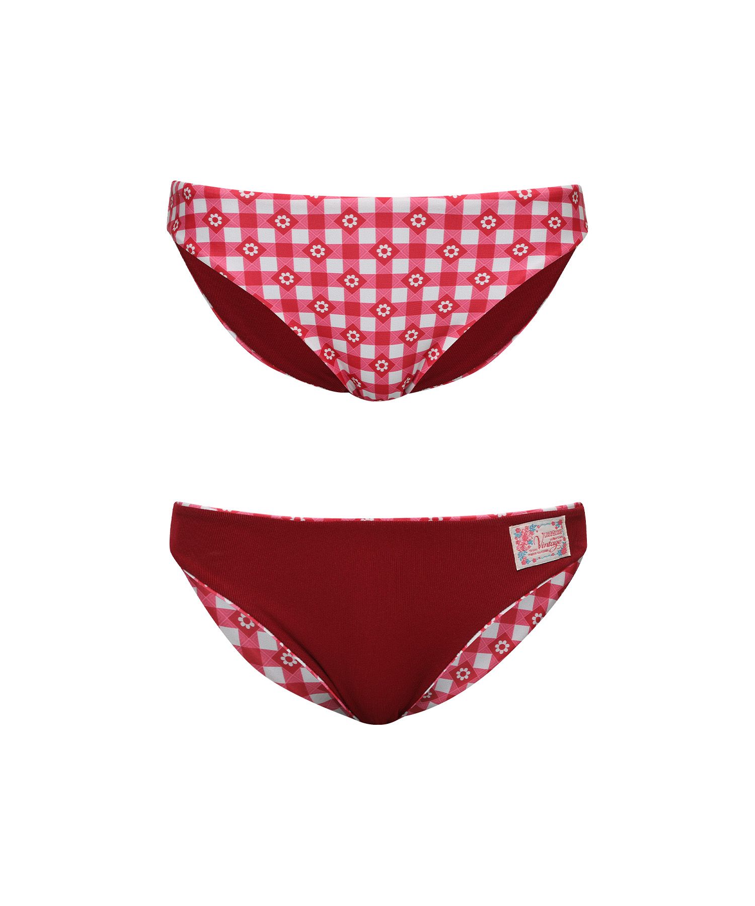 ★LOOPLOOP★ Classic Reversible Bikini Bottom Preppy Check B MUSINSA | LOOPLOOP Classic Reversible Bikini Bottom [Gingham