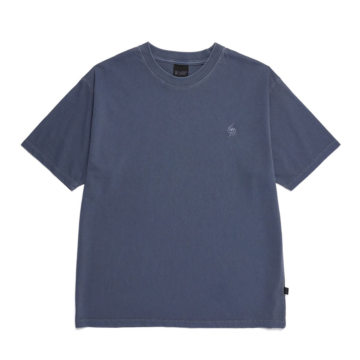 바쥬비쥬(BAJOO BIJOO) LOGO PIGMENT T-SHIRT [BLUE]