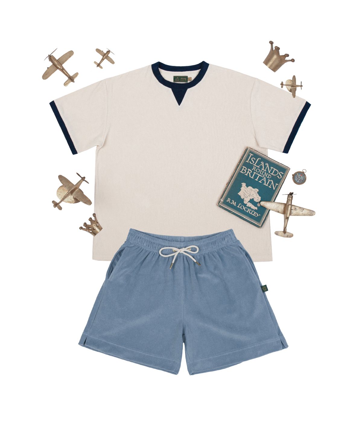 세러데이 레저 클럽(SATURDAY LEISURE CLUB) Leisure Terry Short Pants (Unisex) - Sky Blue