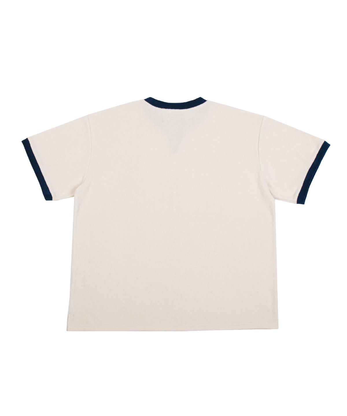 세러데이 레저 클럽(SATURDAY LEISURE CLUB) Leisure Terry Ringer T-Shirt (Unisex) - Dark Navy & Ivory