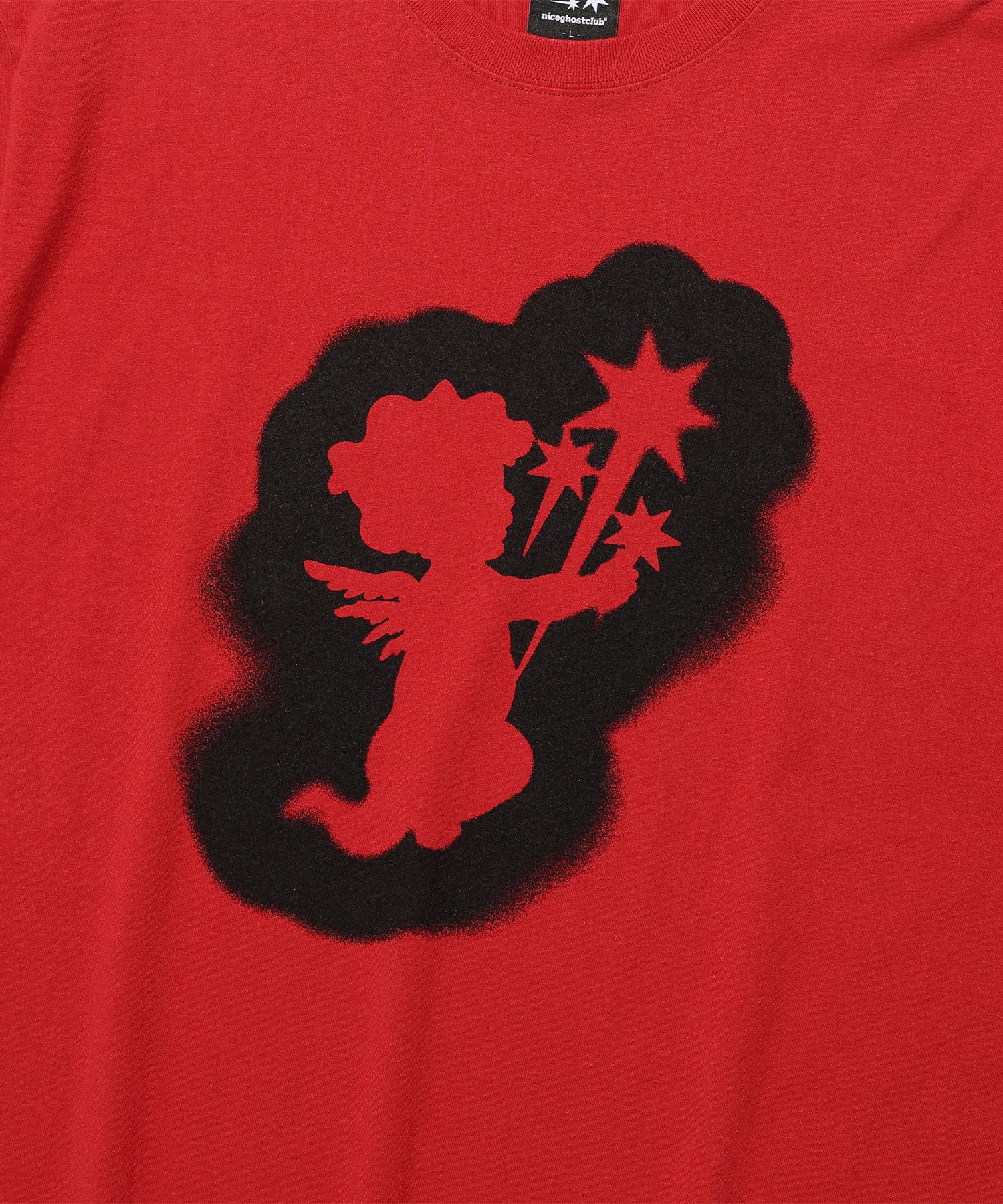 MUSINSA | NICE GHOST CLUB BABY ANGEL SILHOUETTE TEE_RED