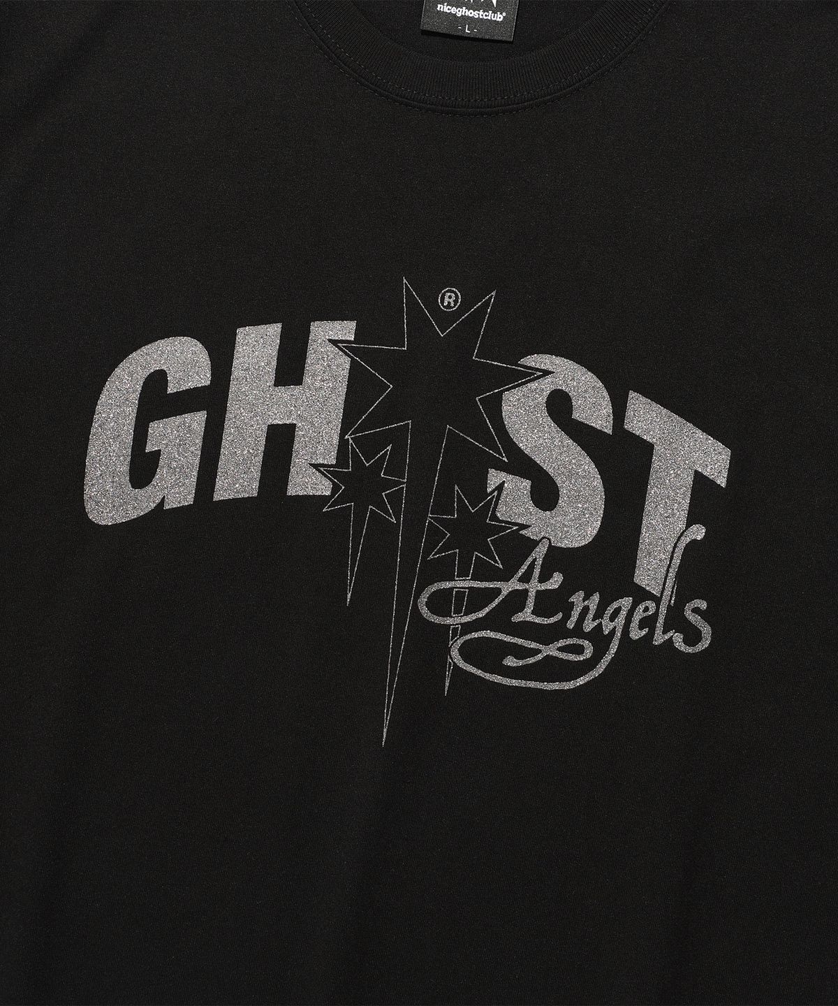 나이스고스트클럽(NICEGHOSTCLUB) GHOST ANGELS TEE_BLACK(NG2FMUT514A)