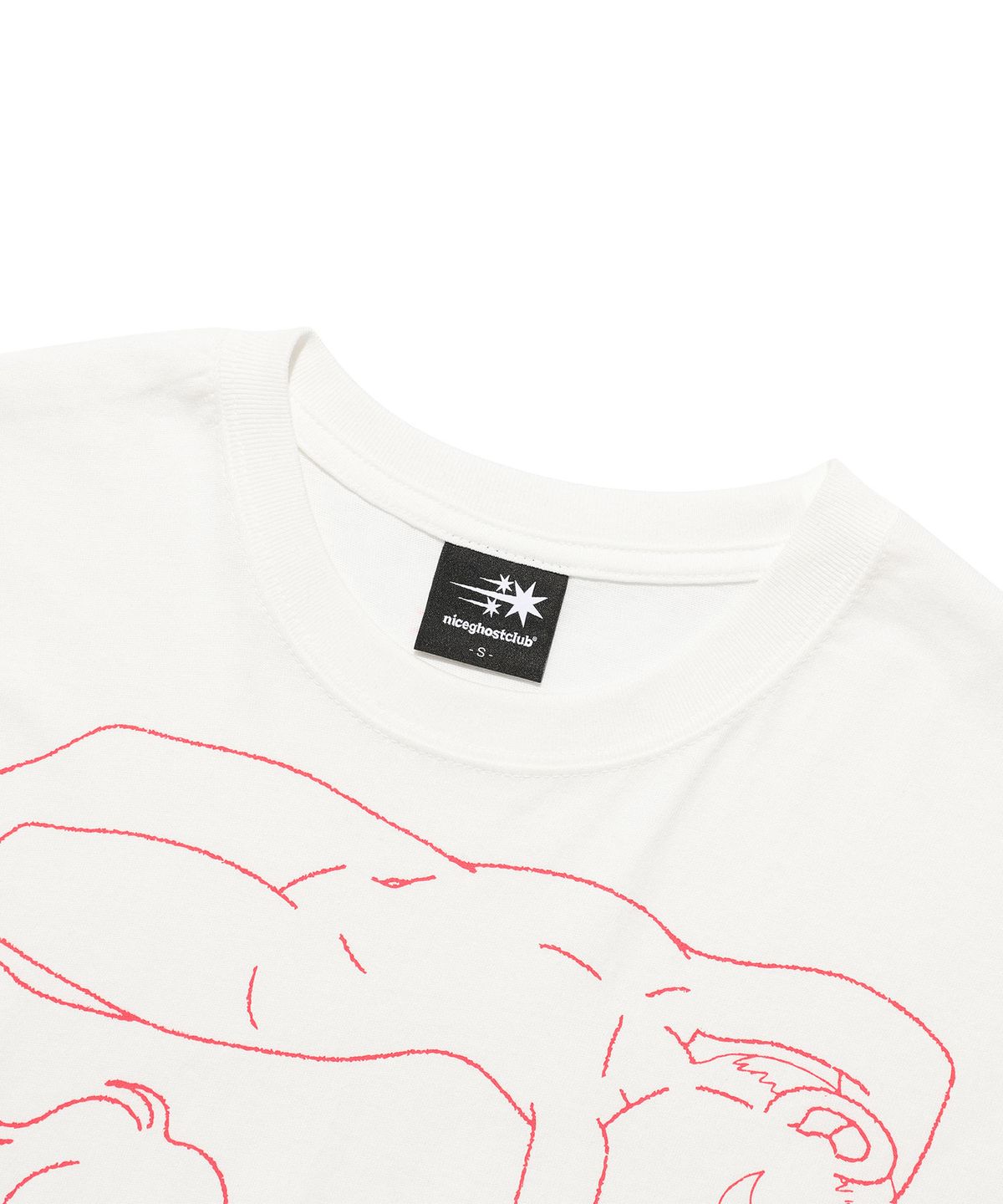 나이스고스트클럽(NICEGHOSTCLUB) HEAVEN GATEKEEPER LINE TEE_WHITE(NG2FMUT524A)