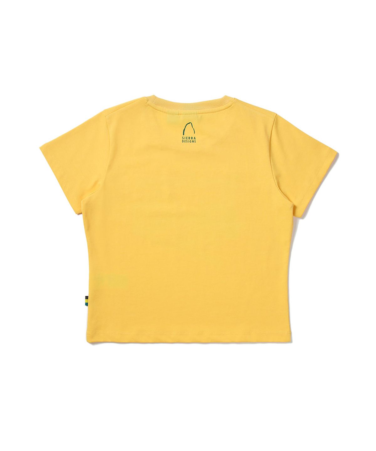시에라디자인(SIERRA DESIGNS) W) 텐트 그라운드 칠라이트(CHILL-LITE) 크롭 반팔티셔츠 YELLOW