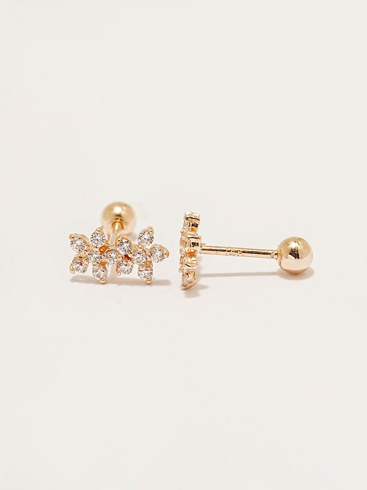 미니멀피어싱(MINIMALPIERCING) 14K 플라워 부케 피어싱 귀걸이