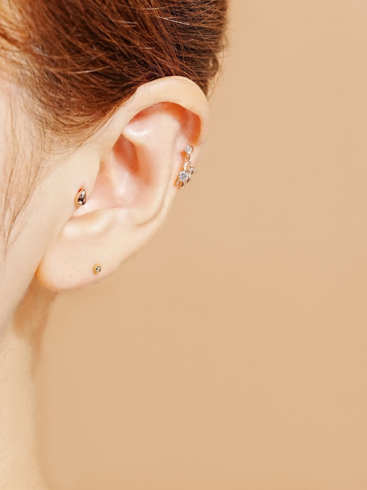 미니멀피어싱(MINIMALPIERCING) 14K 스윙 베어 피어싱 귀걸이
