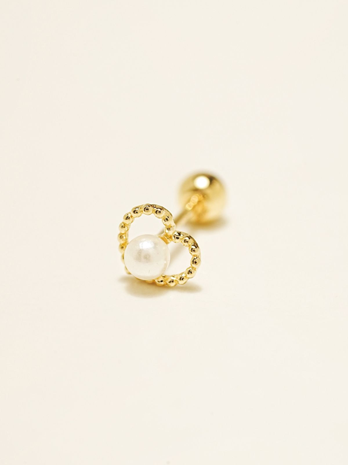 미니멀피어싱(MINIMALPIERCING) 14K 메모리 하트 피어싱 귀걸이