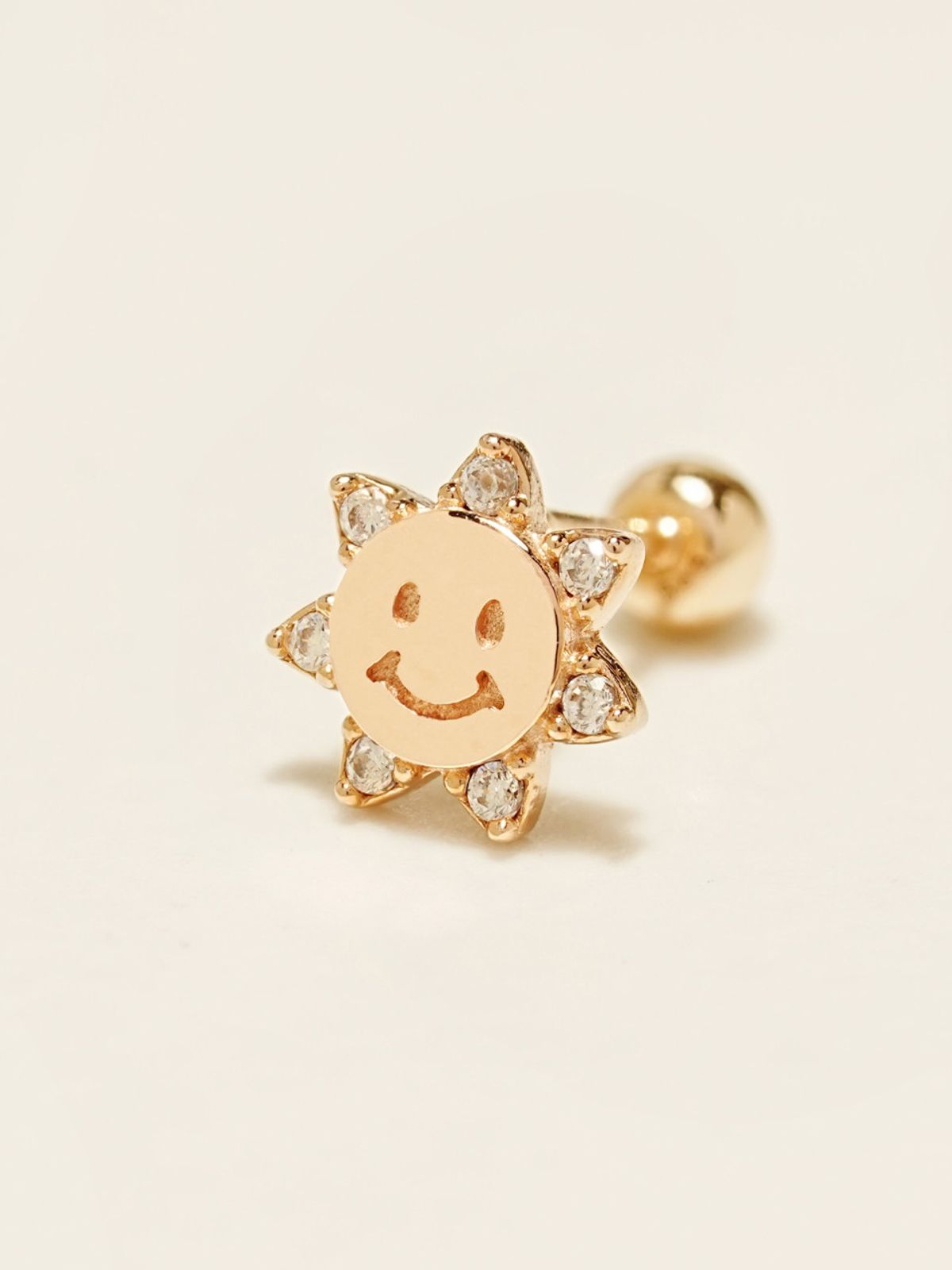 미니멀피어싱(MINIMALPIERCING) 14K 스마일 선 피어싱 귀걸이