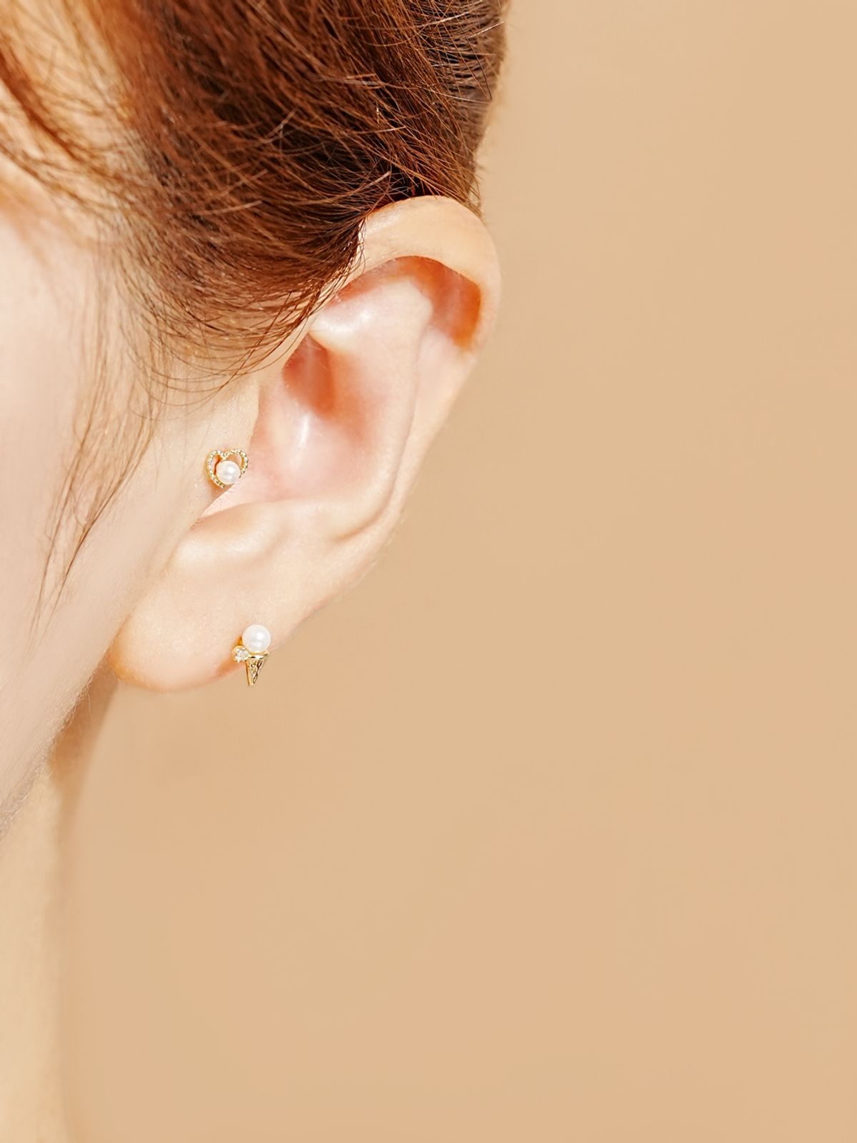 미니멀피어싱(MINIMALPIERCING) 14K 진주 아이스크림 피어싱 귀걸이