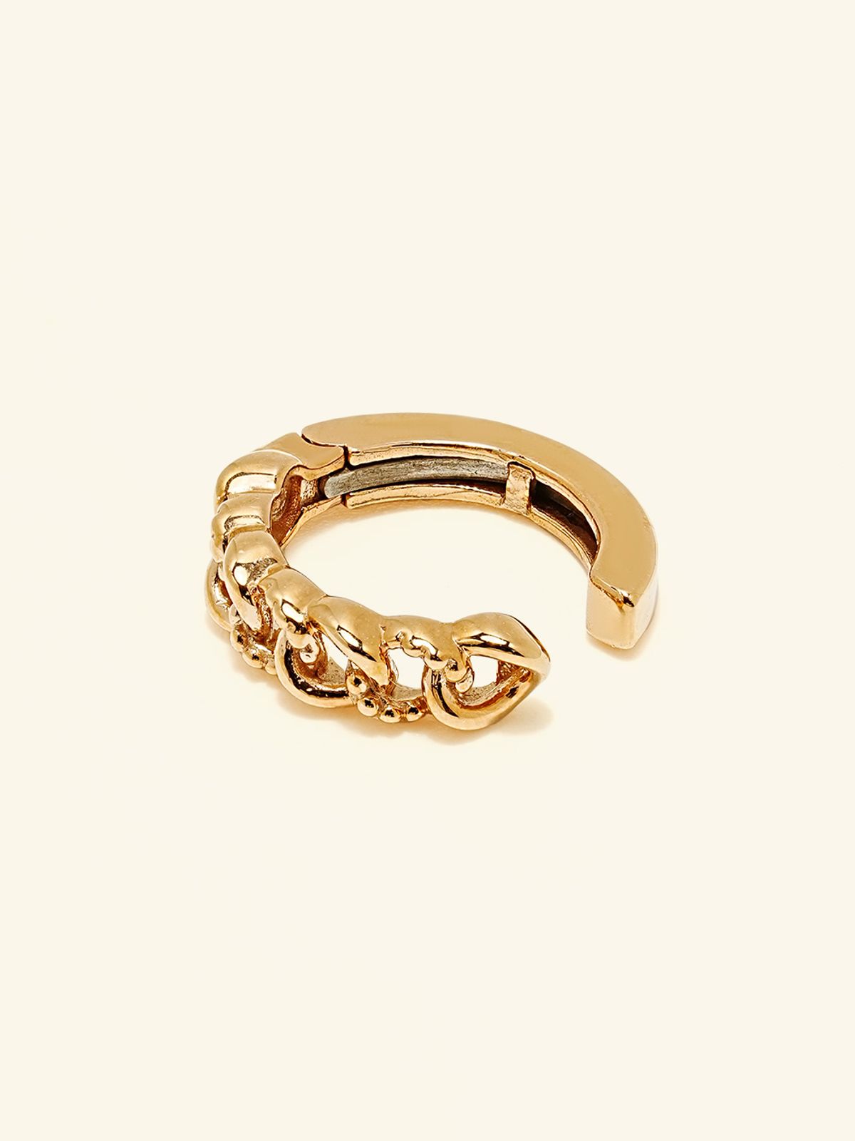 미니멀피어싱(MINIMALPIERCING) 14K 도트 체인 이어커프 클립형 귀찌