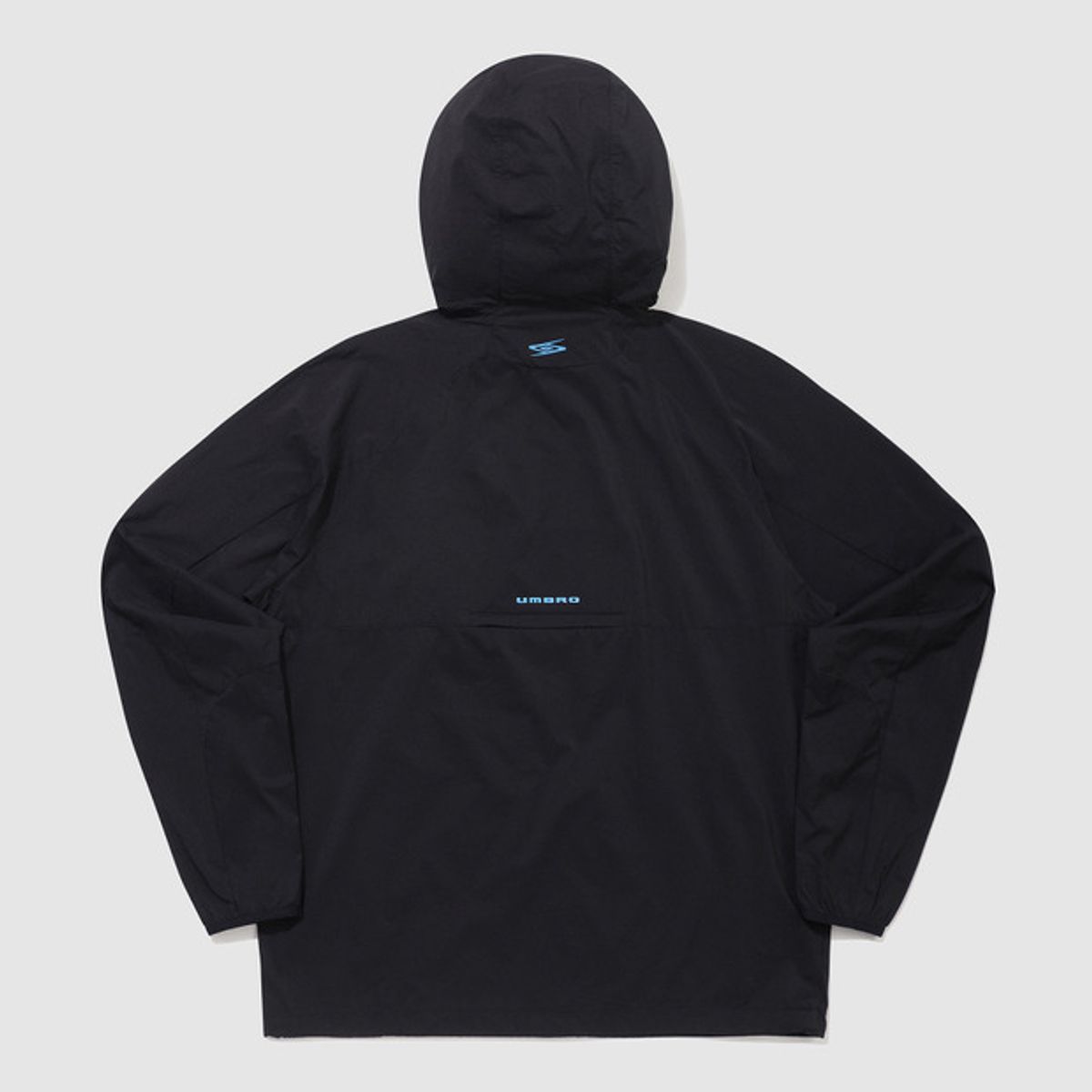 엄브로(UMBRO) [패커블] 셔틀런 초경량 후드형 바람막이 집업 자켓 블랙(UQ221SJK51)