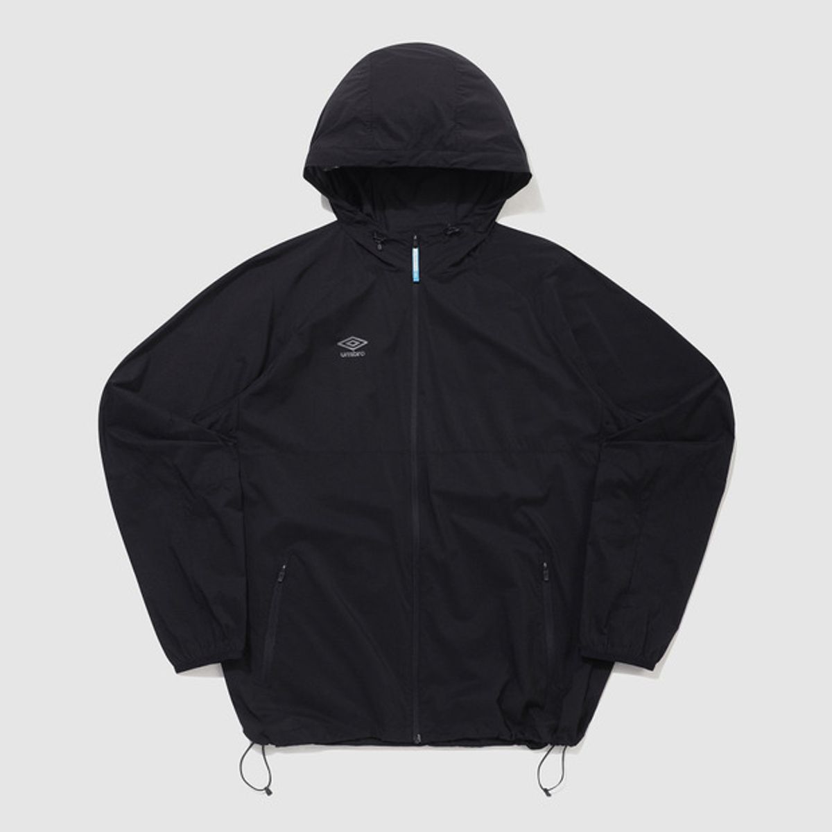 엄브로(UMBRO) [패커블] 셔틀런 초경량 후드형 바람막이 집업 자켓 블랙(UQ221SJK51)