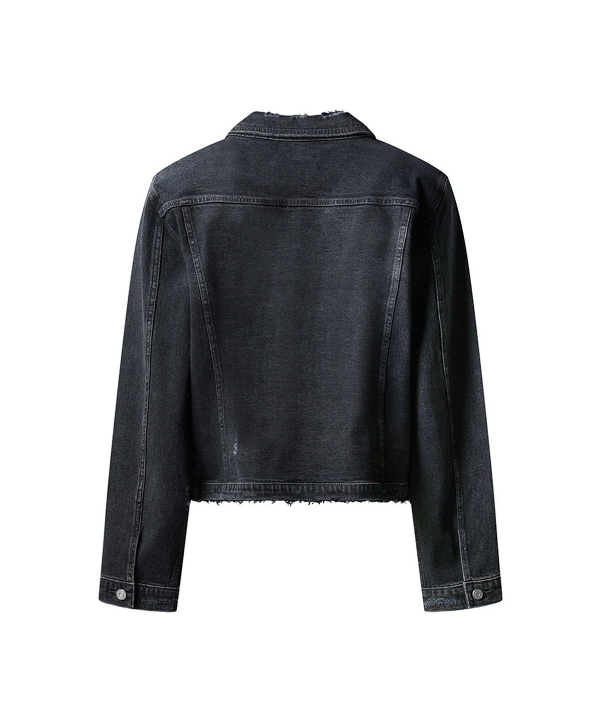 에르에르(ERER) Men Damage denim jacket Black