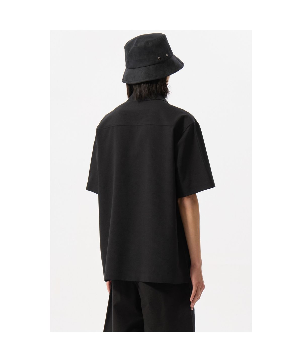 커스텀멜로우(CUSTOMELLOW) Regular Mesh Fabric Half Shirt CWSAM25312BKX