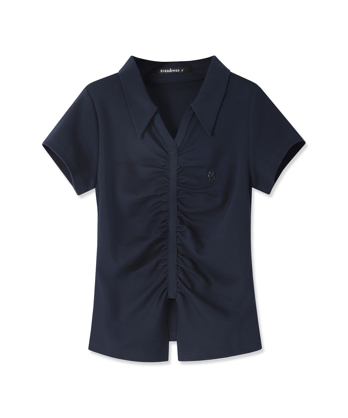 어반드레스(AVANDRESS) V Shirring Collar Tee - 4COL
