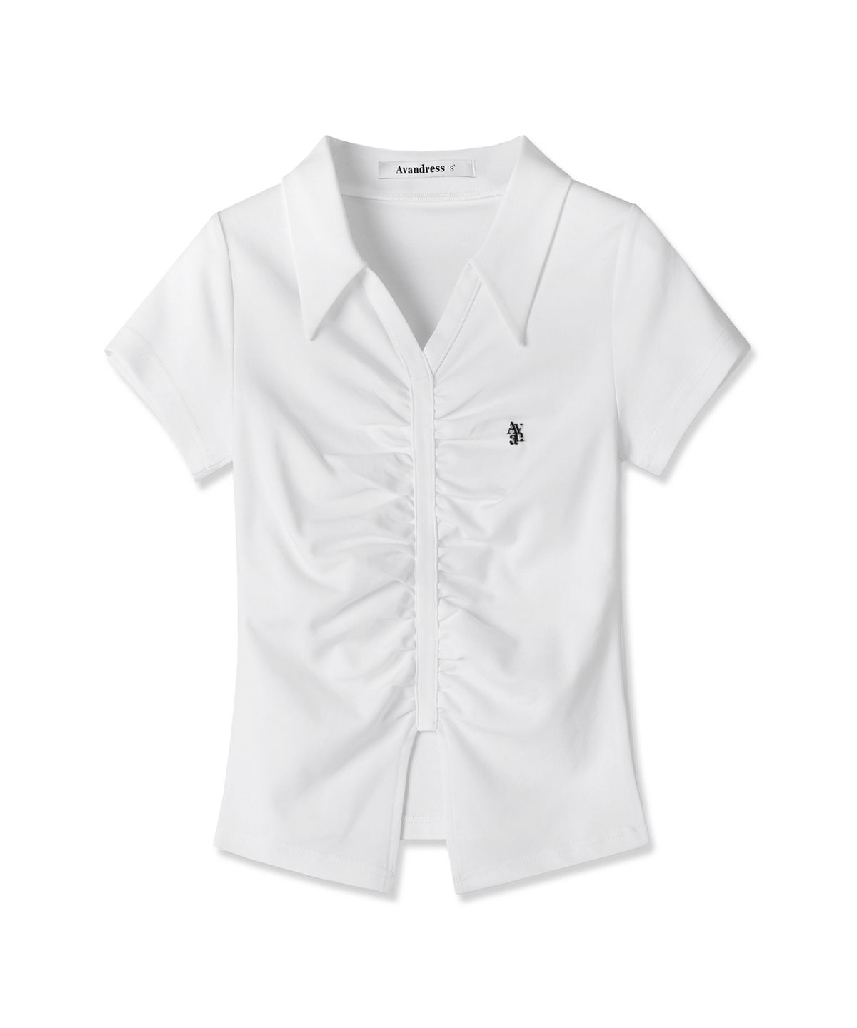 어반드레스(AVANDRESS) V Shirring Collar Tee - 4COL
