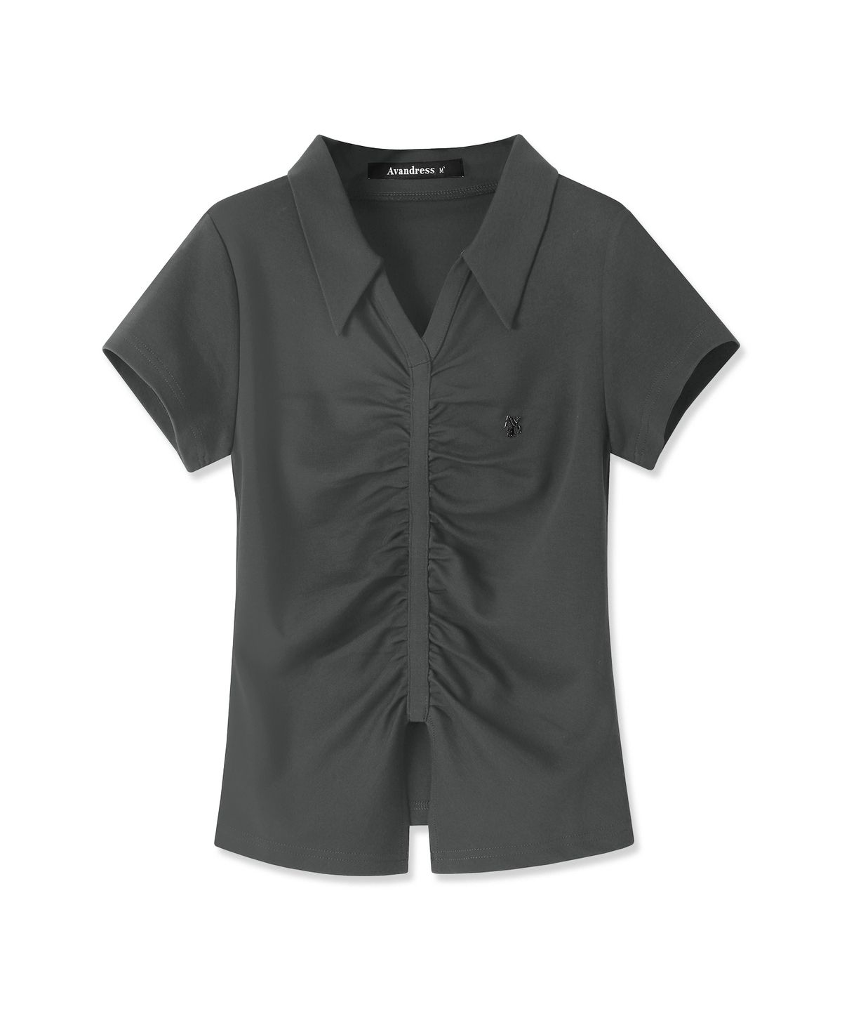어반드레스(AVANDRESS) V Shirring Collar Tee - 4COL